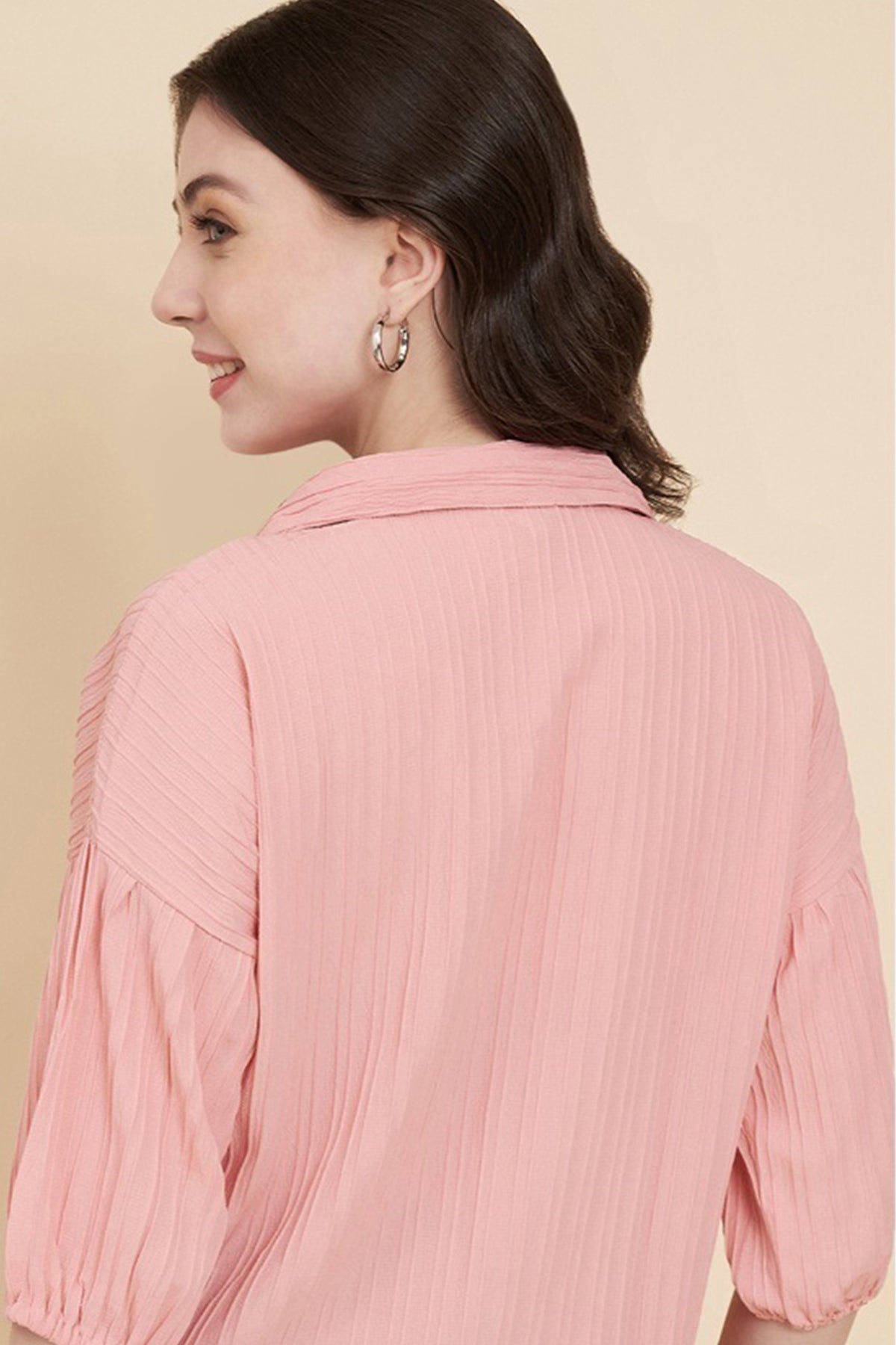 Buy Peach Sugarcane Casual Shirt for women by Aastha Fashion online available at scrollnshops