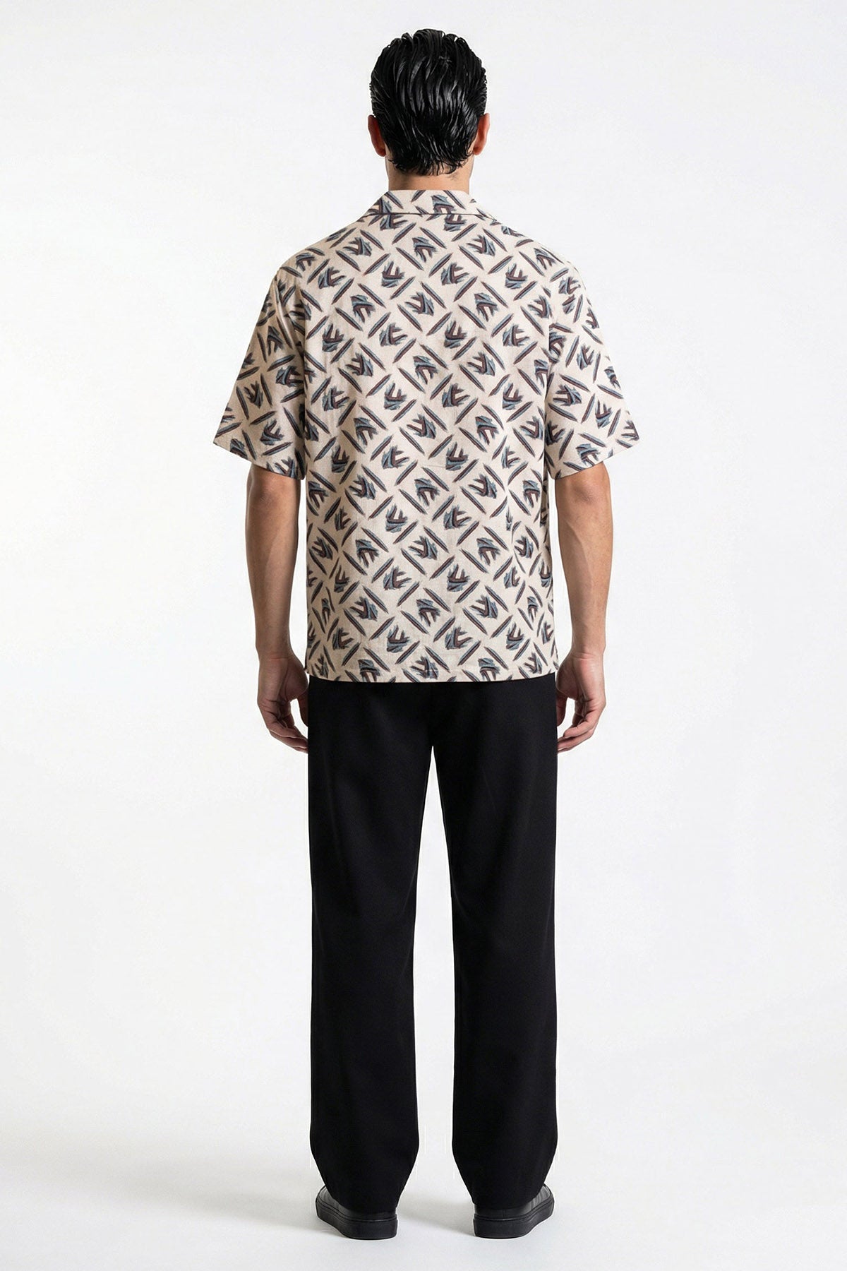 Peach Viscose Detailed Shirt