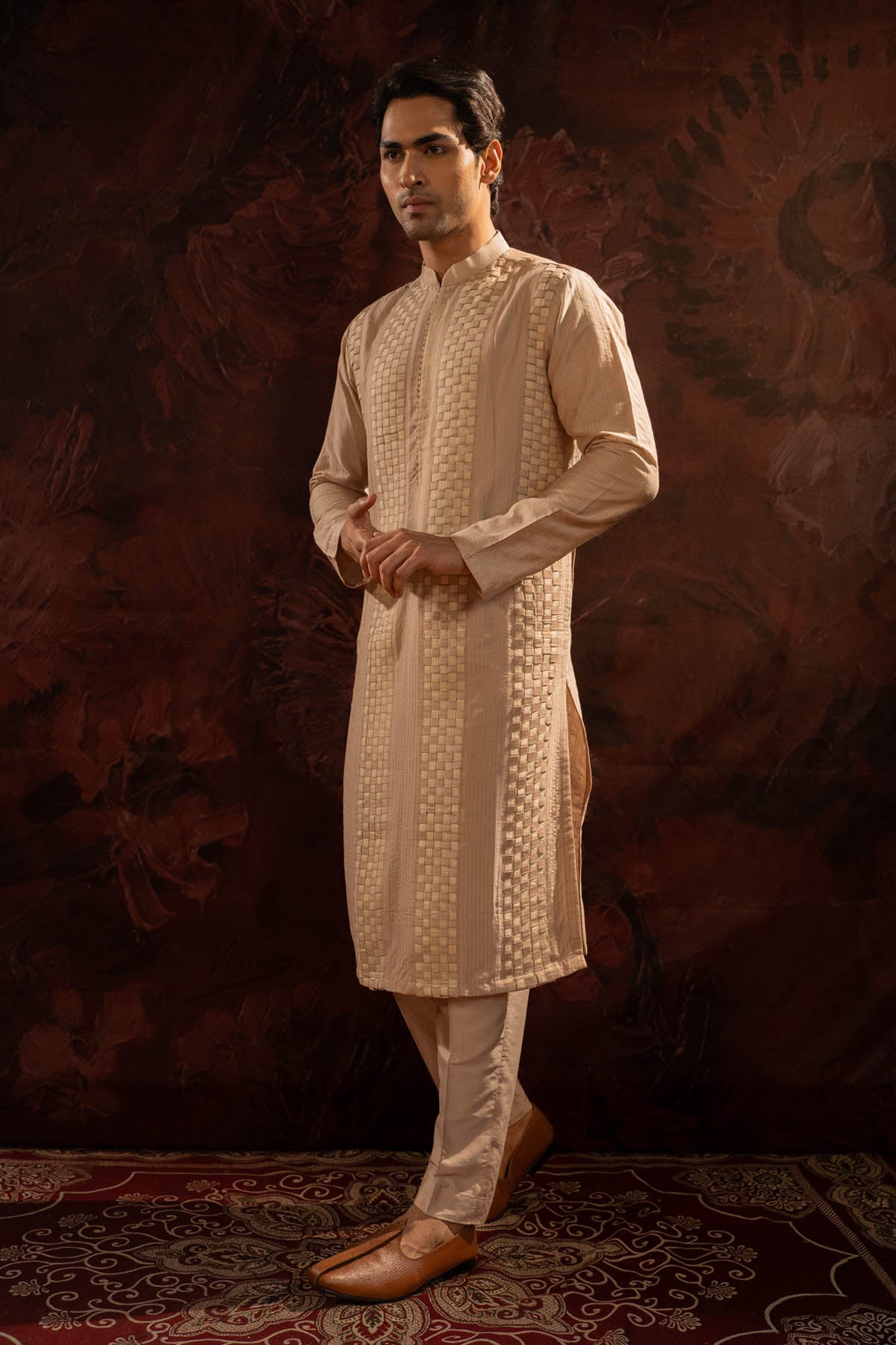 Pearl Cotton Silk Kurta Set