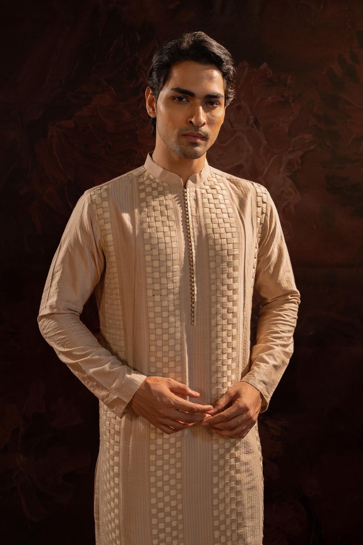 Pearl Cotton Silk Kurta Set