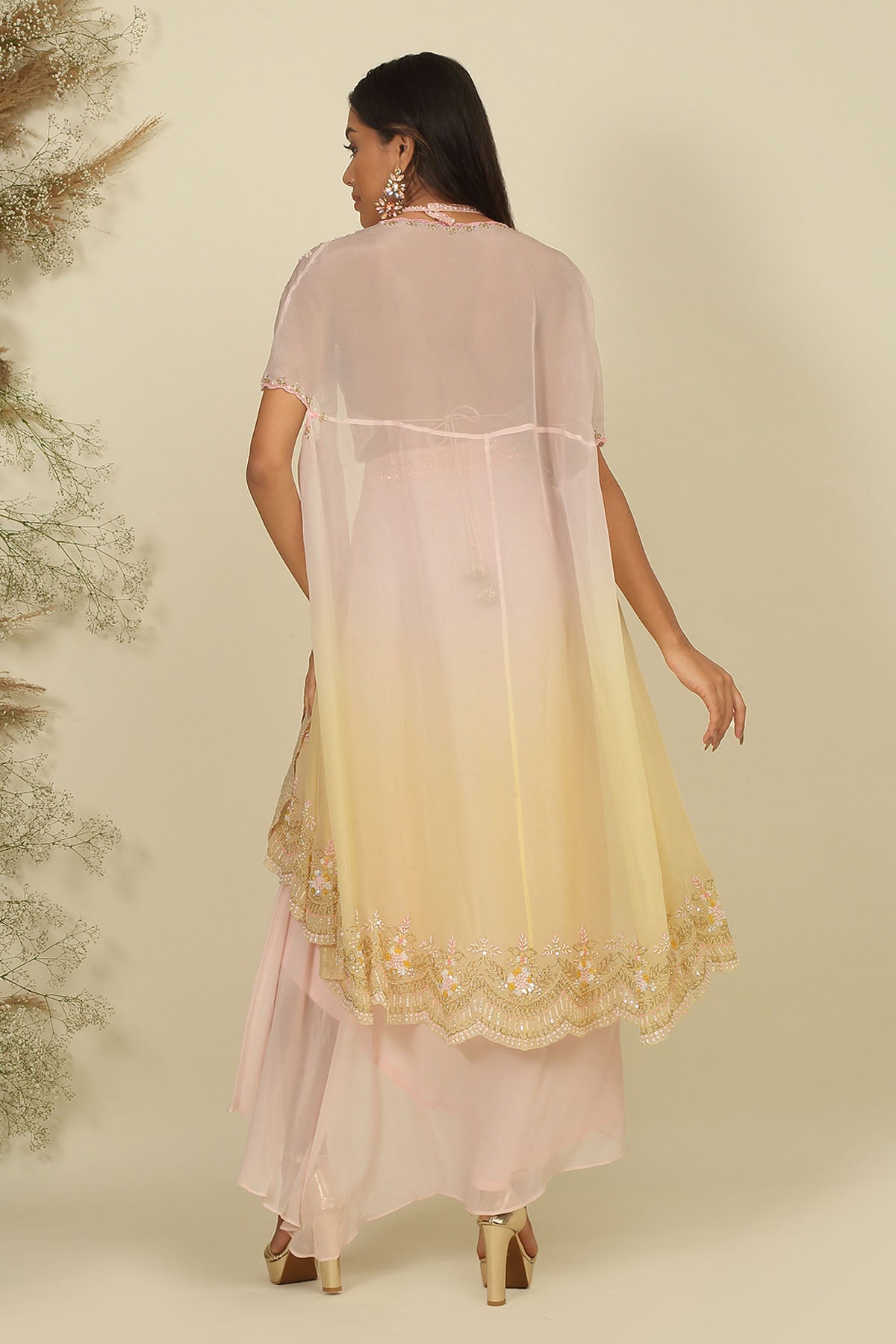 Pearl & Crystal Dhoti Set