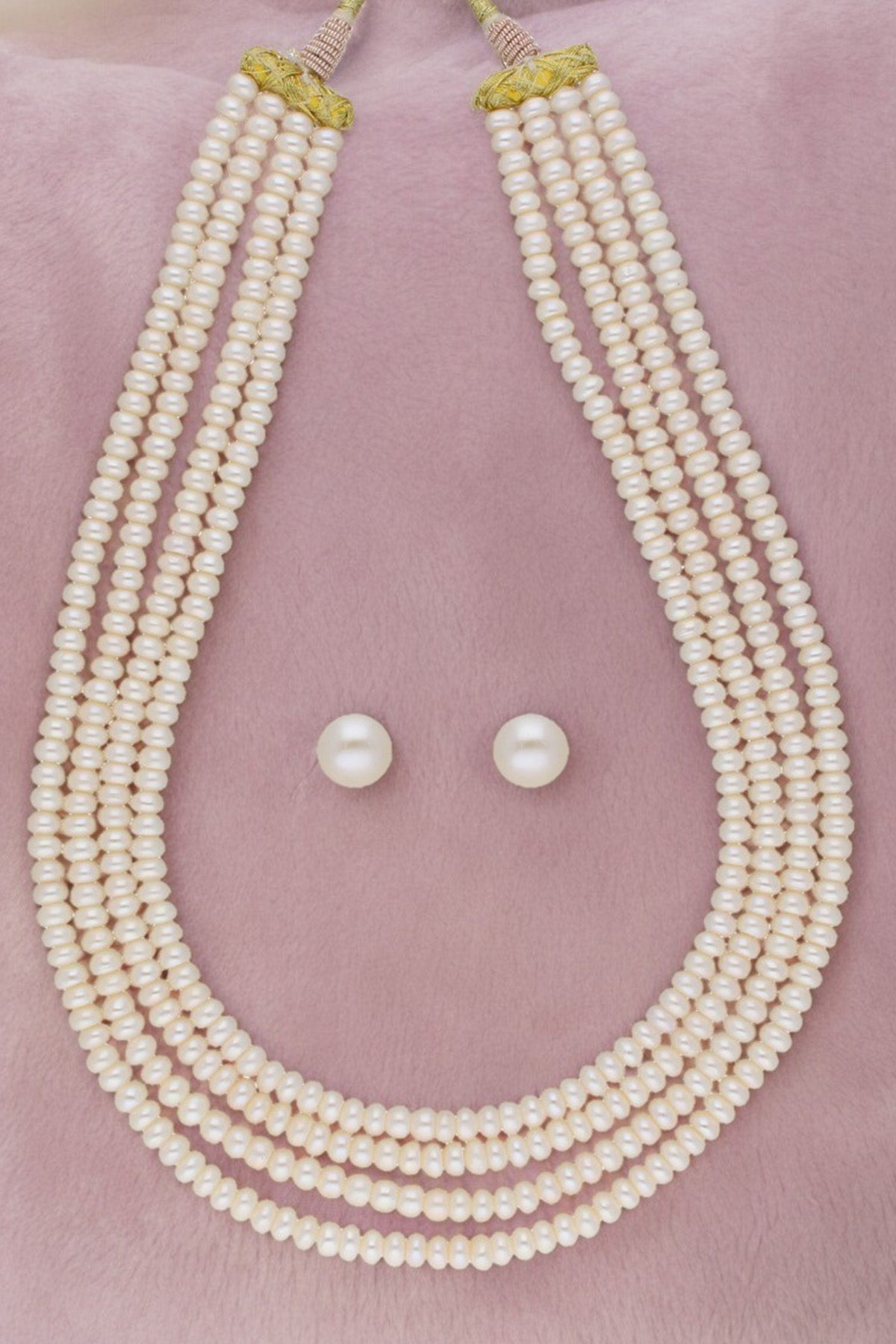 Buy Pearl Off White Jewellery Set for women by J Pearls online available at scrollnshops