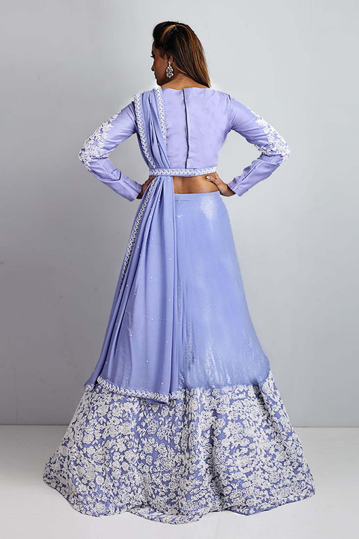 Pearl & Sequined Lehenga Set