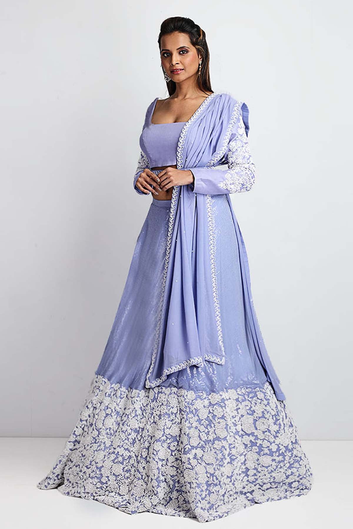 Pearl & Sequined Lehenga Set