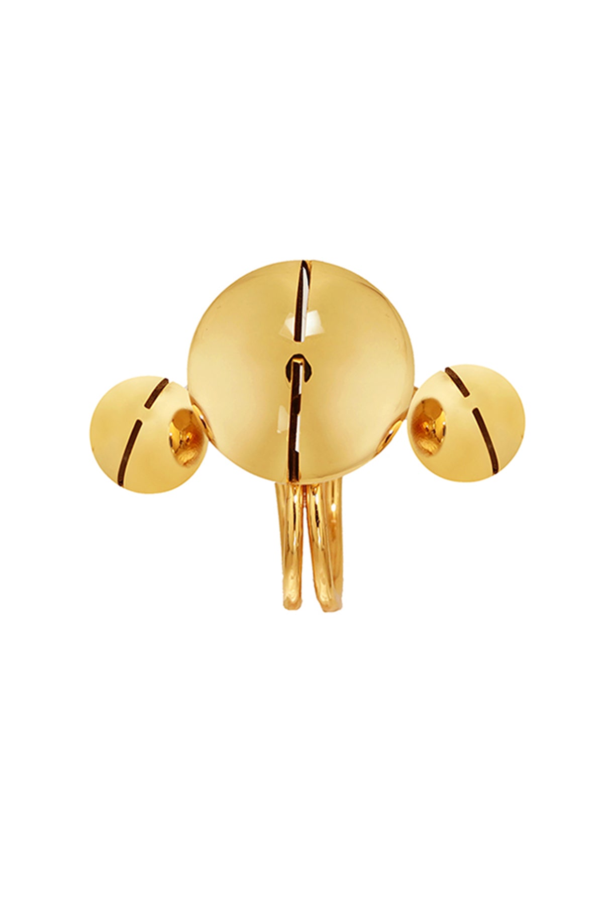 Pearls Gold Plated Brass Ring