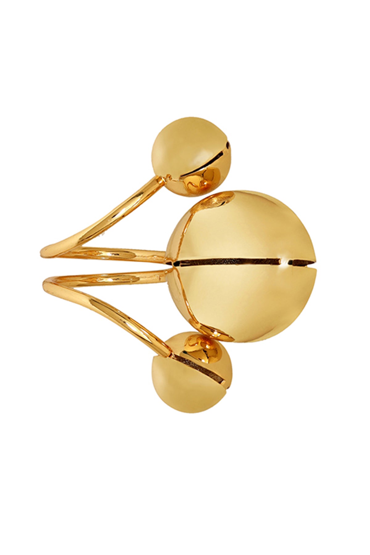 Pearls Gold Plated Brass Ring