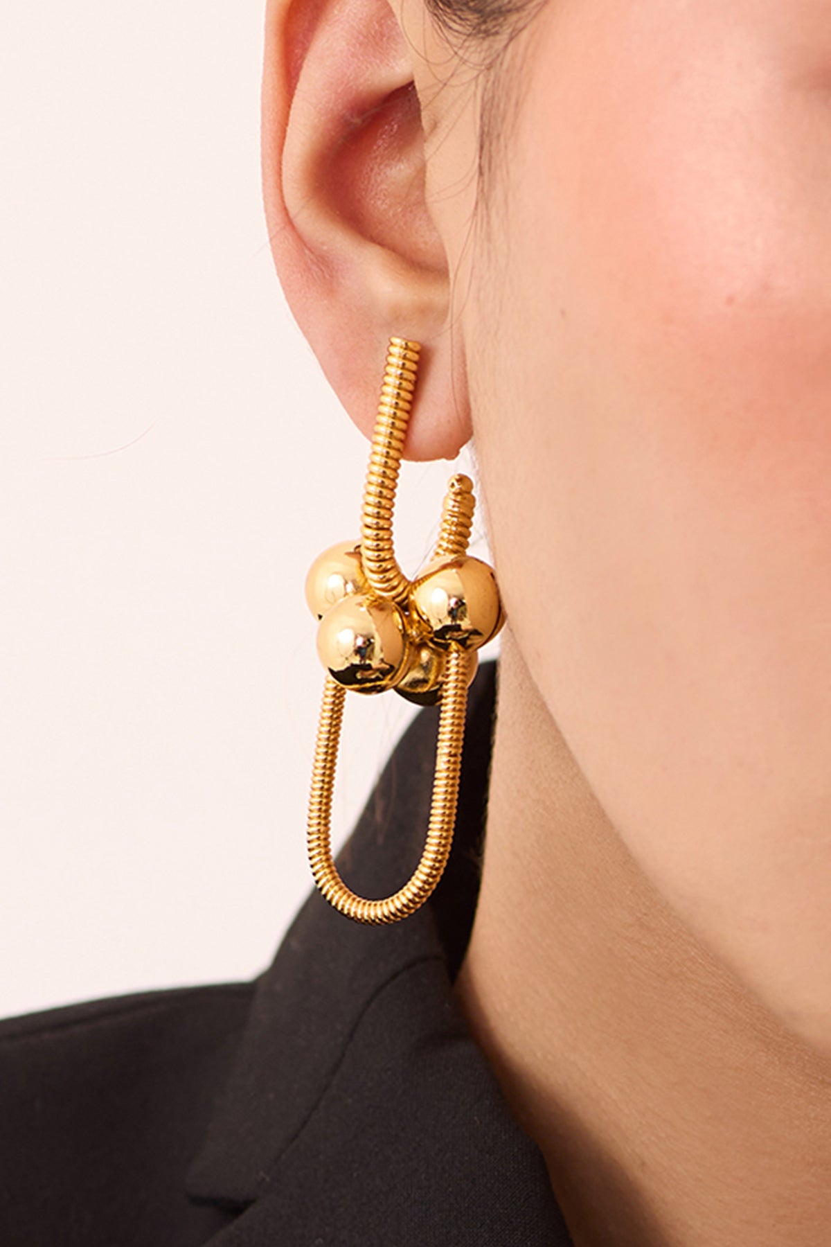 Pearls Gold Plated Brass Studs