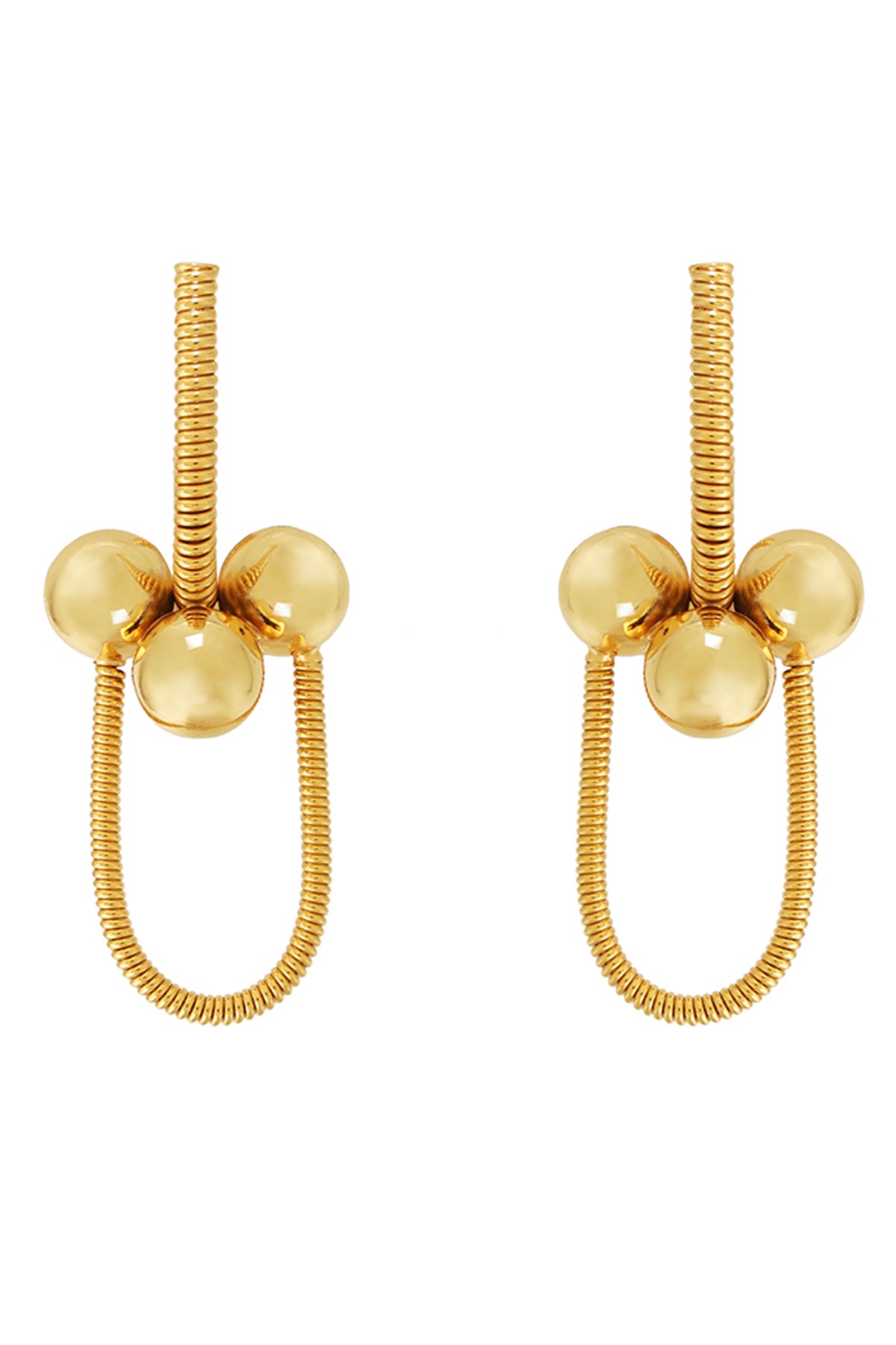 Pearls Gold Plated Brass Studs
