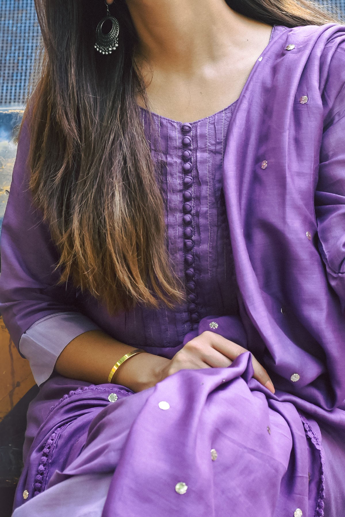 Periwinkle Layered Kurta Set