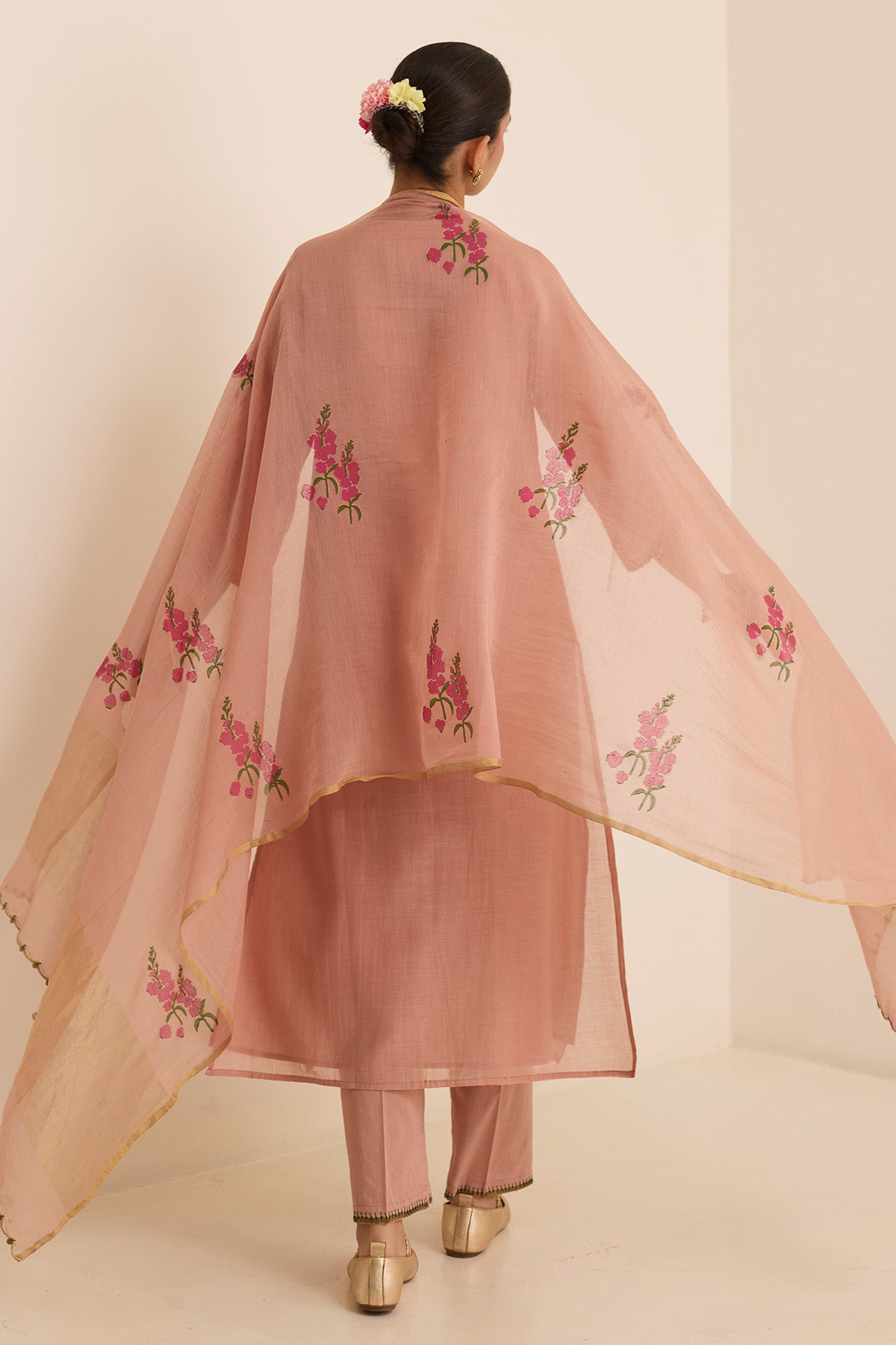 Persian Rose Chanderi Kurta Set