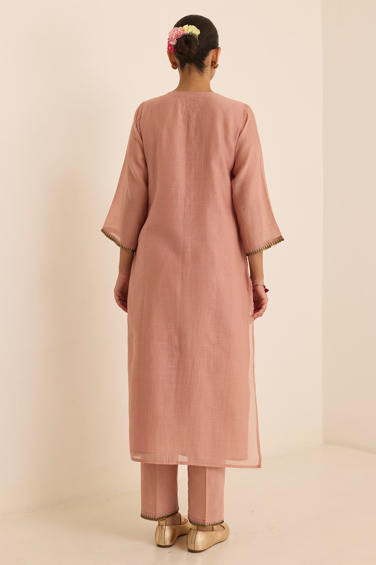 Persian Rose Chanderi Kurta Set