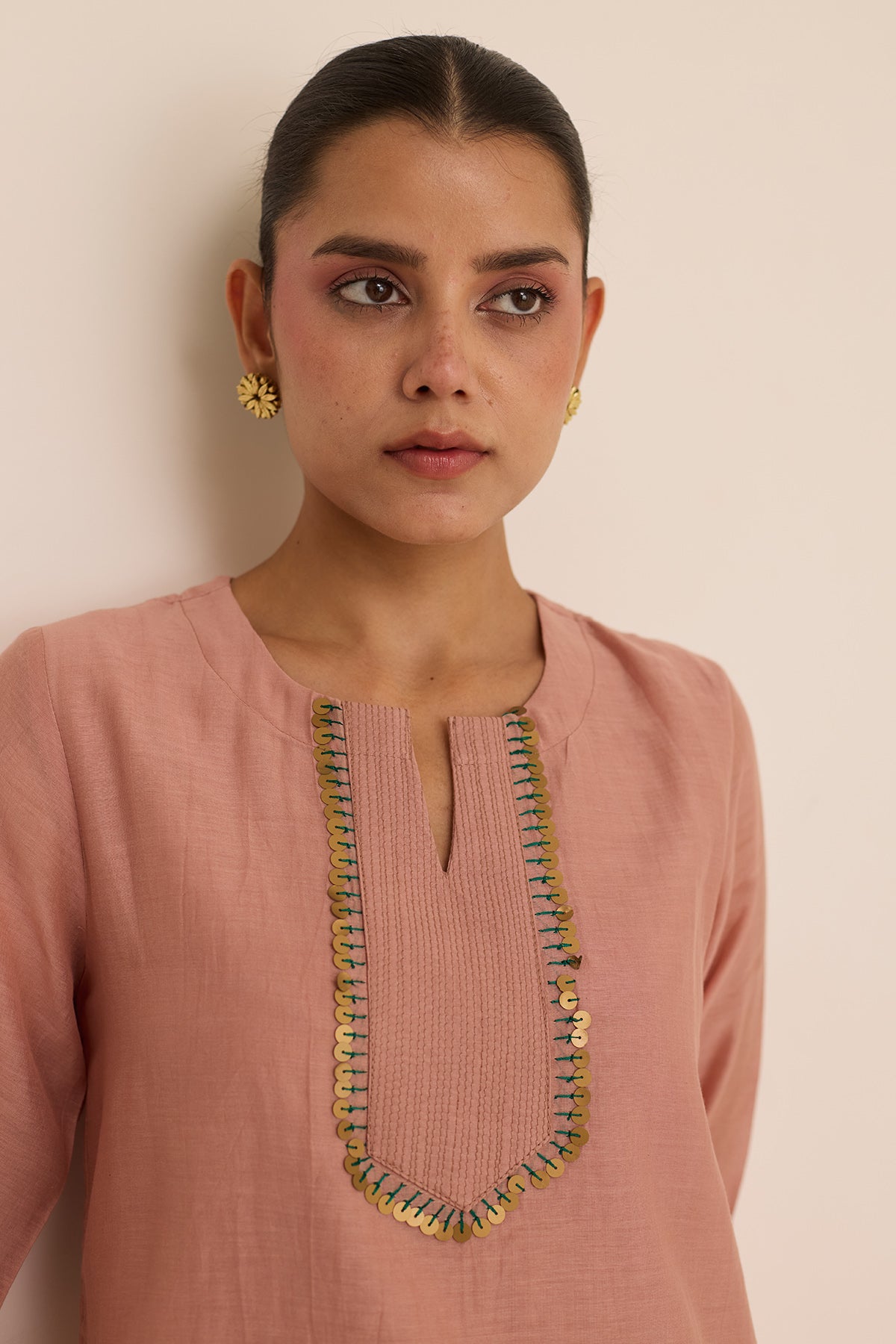 Persian Rose Chanderi Kurta Set