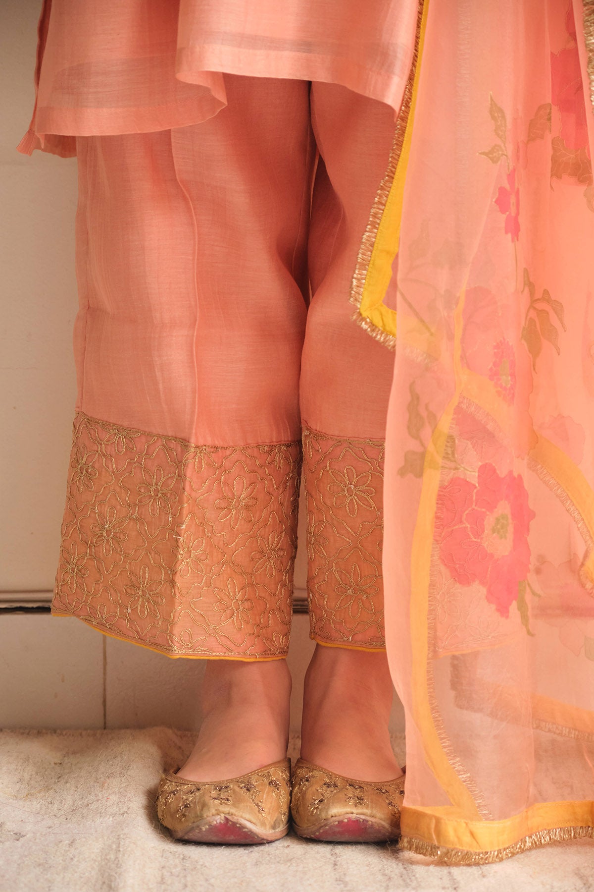 Persian Rose Zari Kurta & Pants