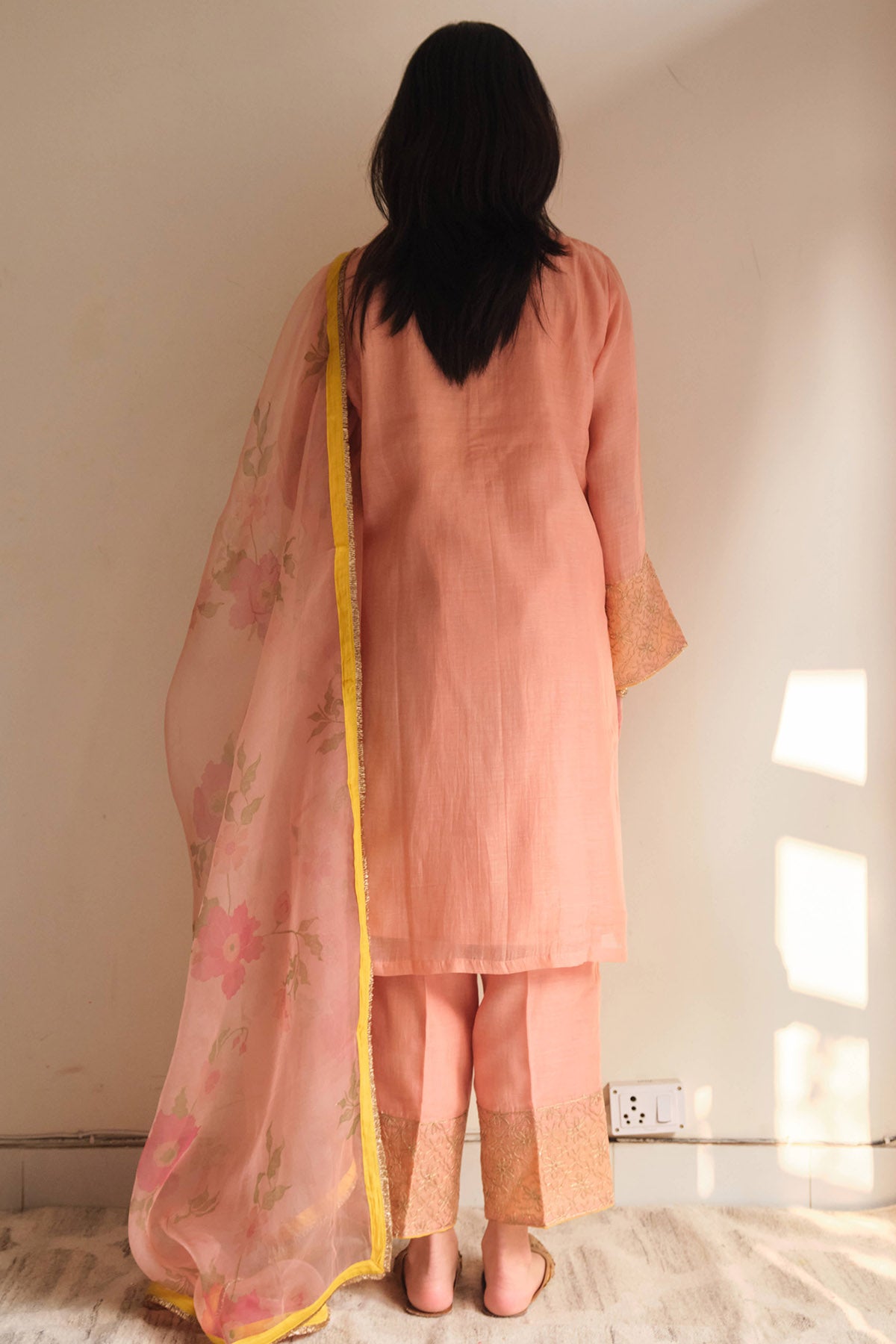 Persian Rose Zari Kurta & Pants