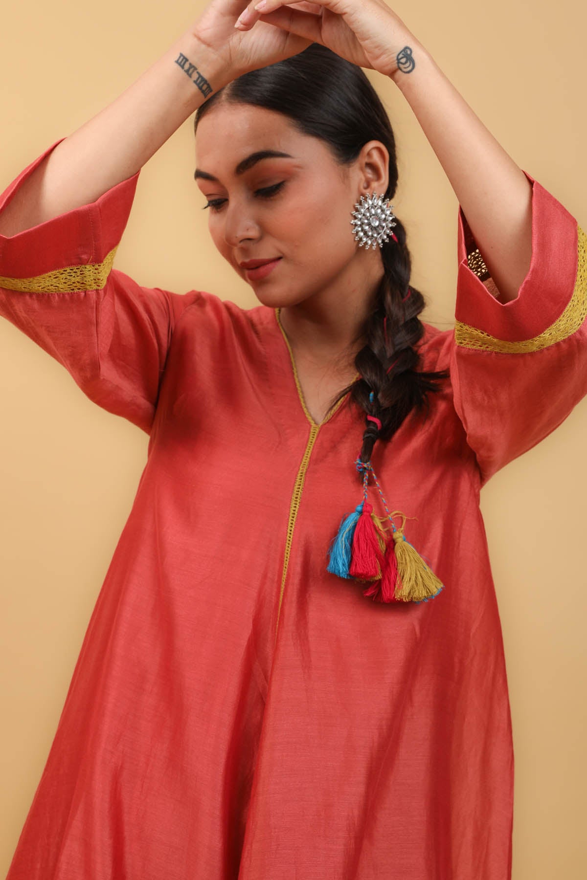 Phiran Style Flared Kurta Set