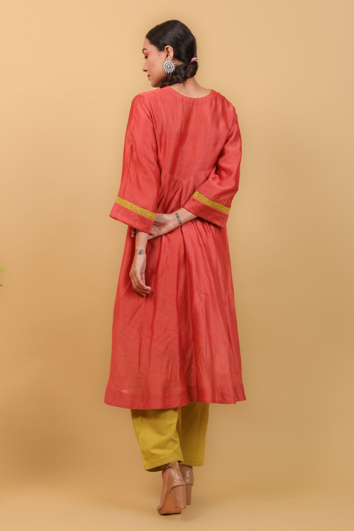Phiran Style Flared Kurta Set