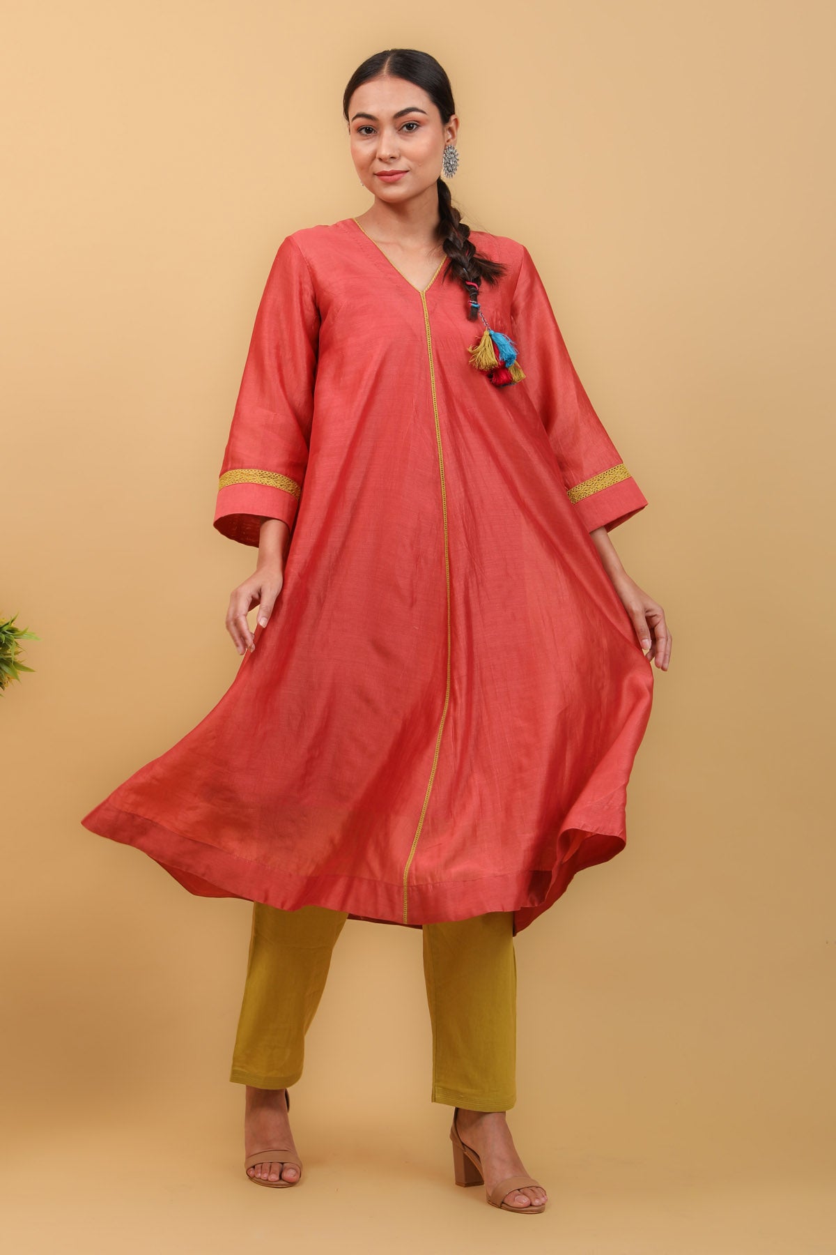 Phiran Style Flared Kurta Set