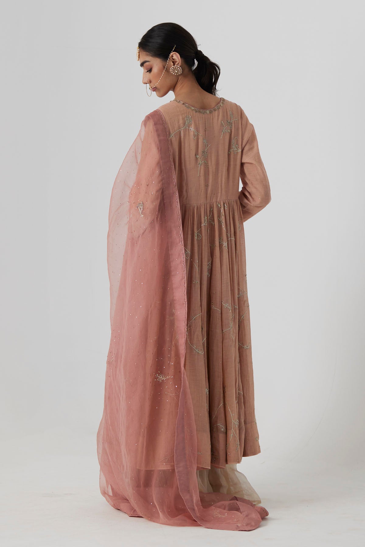 Pink Ari Zardosi Anarkali Set