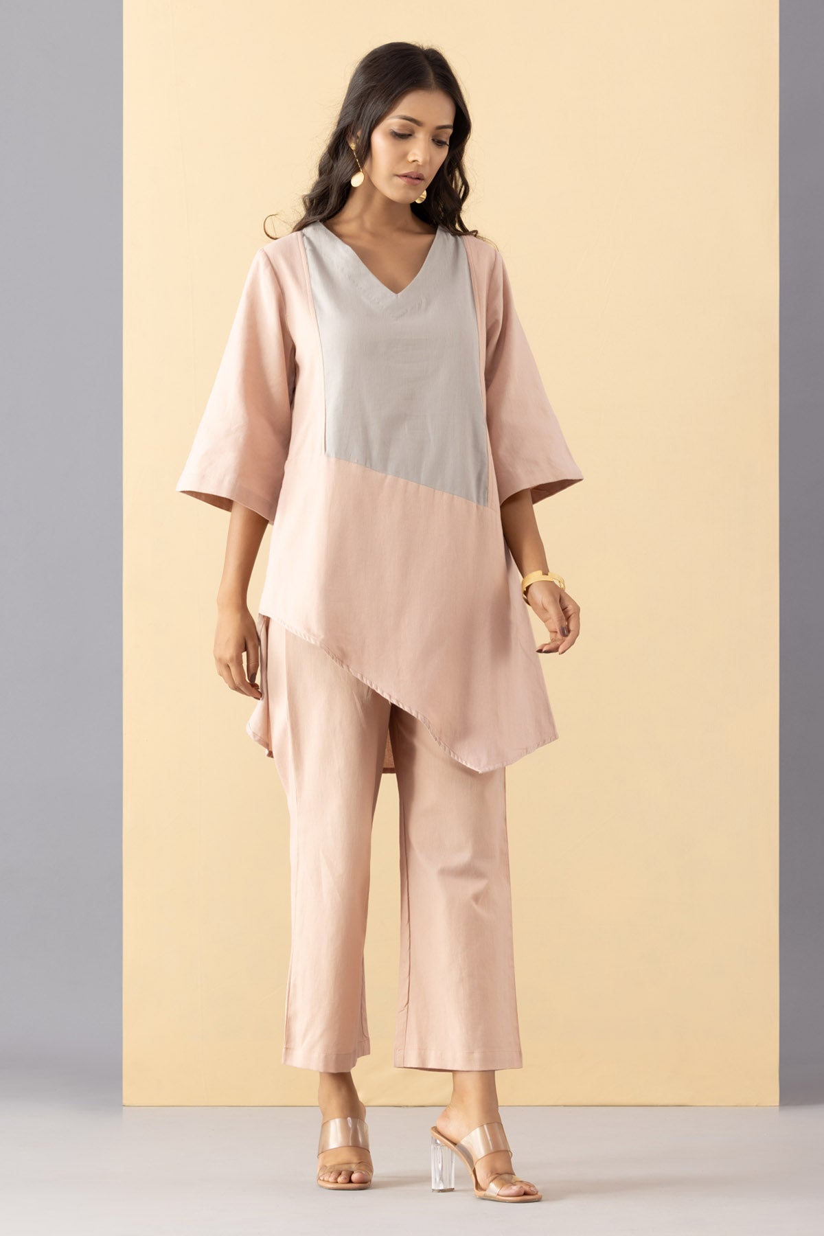 Pink Cotton A-Line Tunic