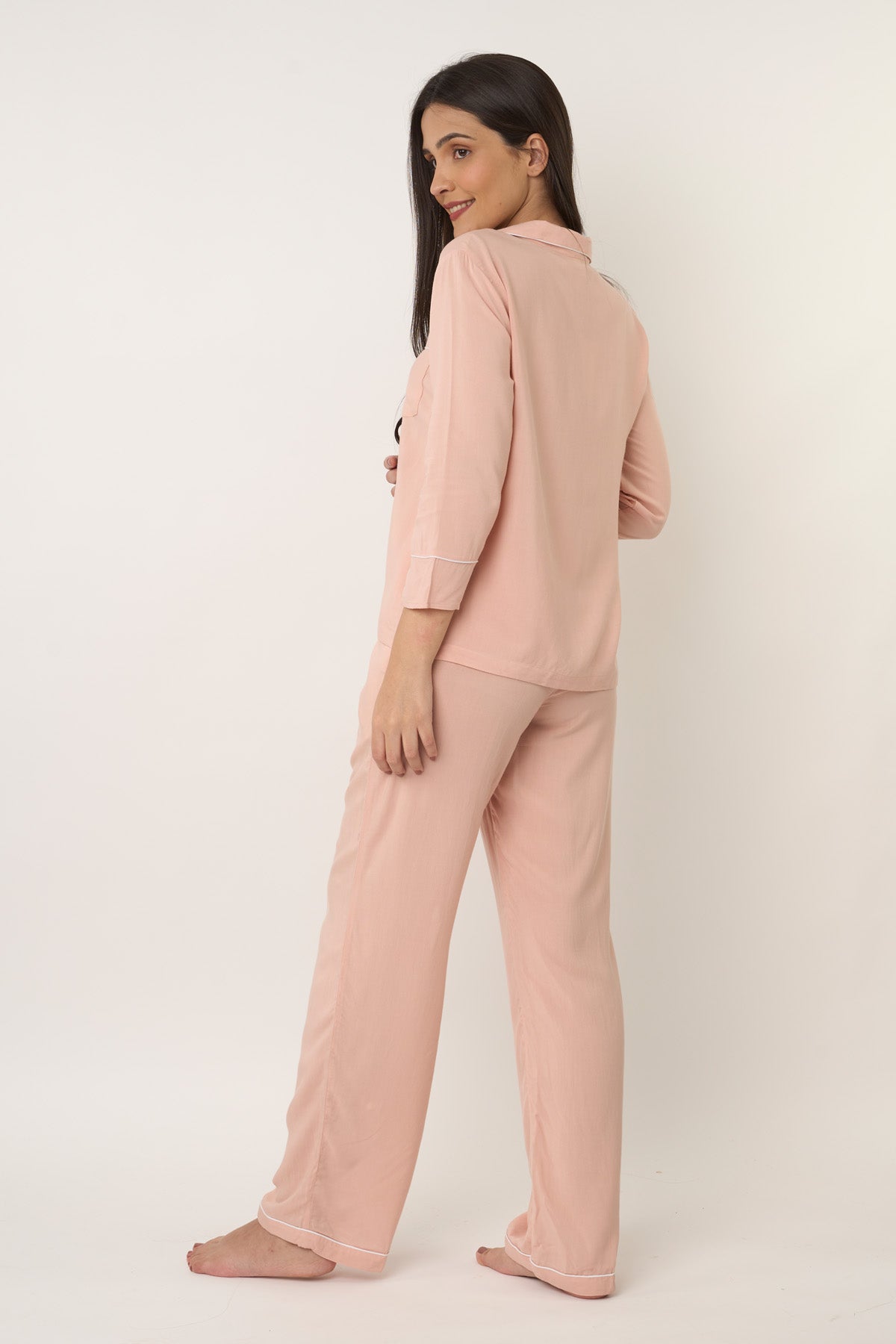 Pink Cotton Blend Pyjama Set