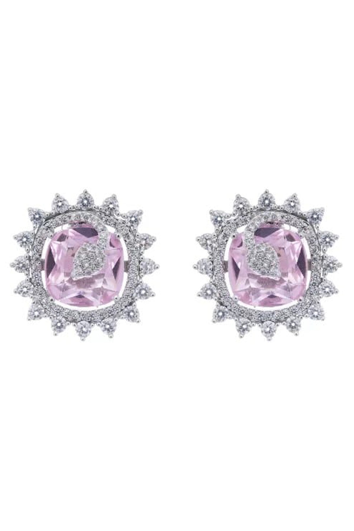Pink Crystal Stud Earrings