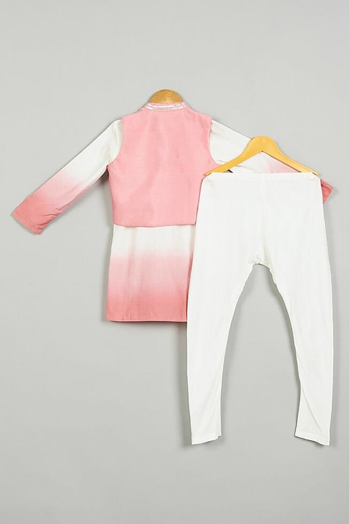 Ombre Pink Kurta & Bundi Set