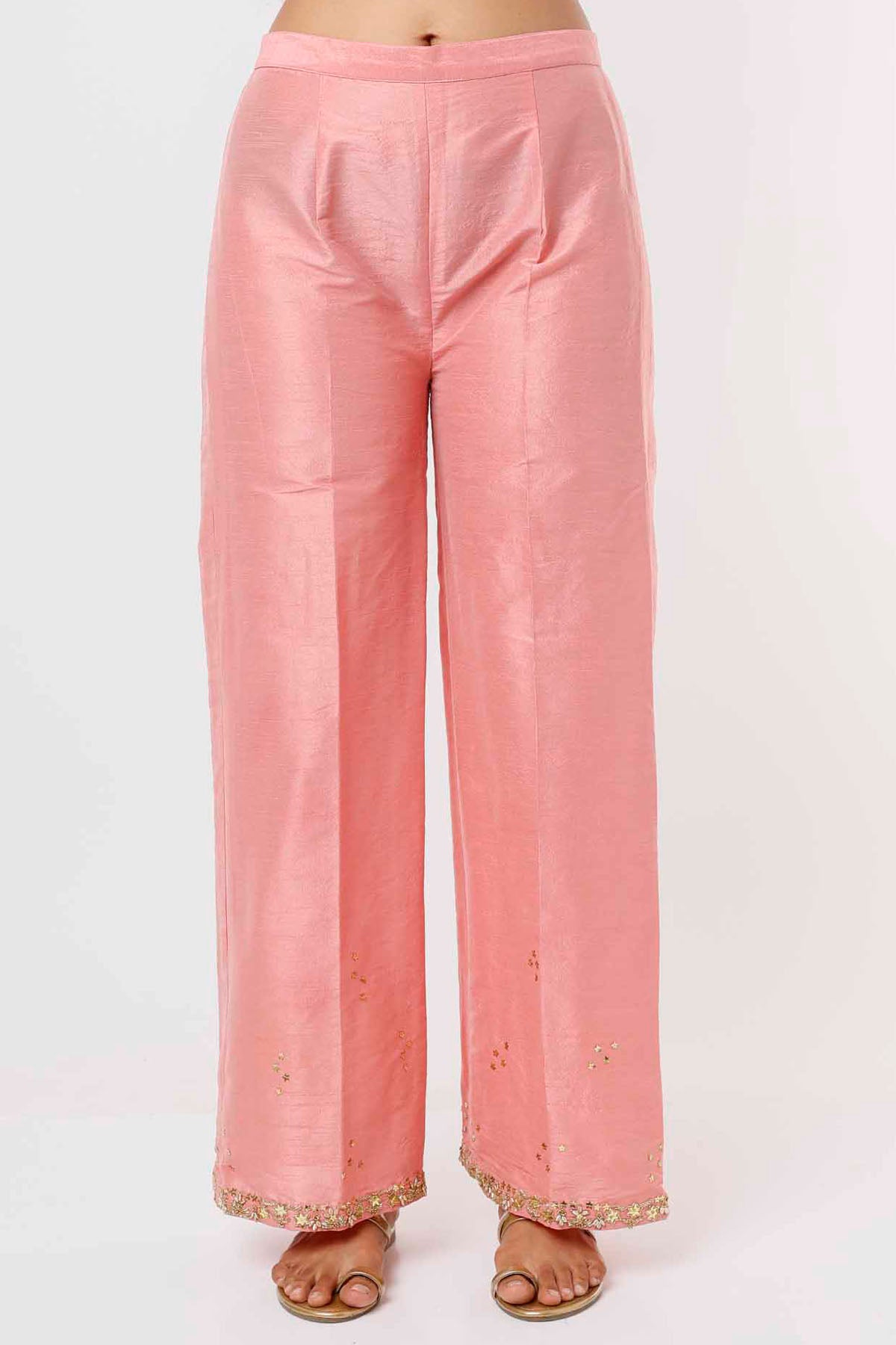 Pink Raw Silk Kurta & Pants