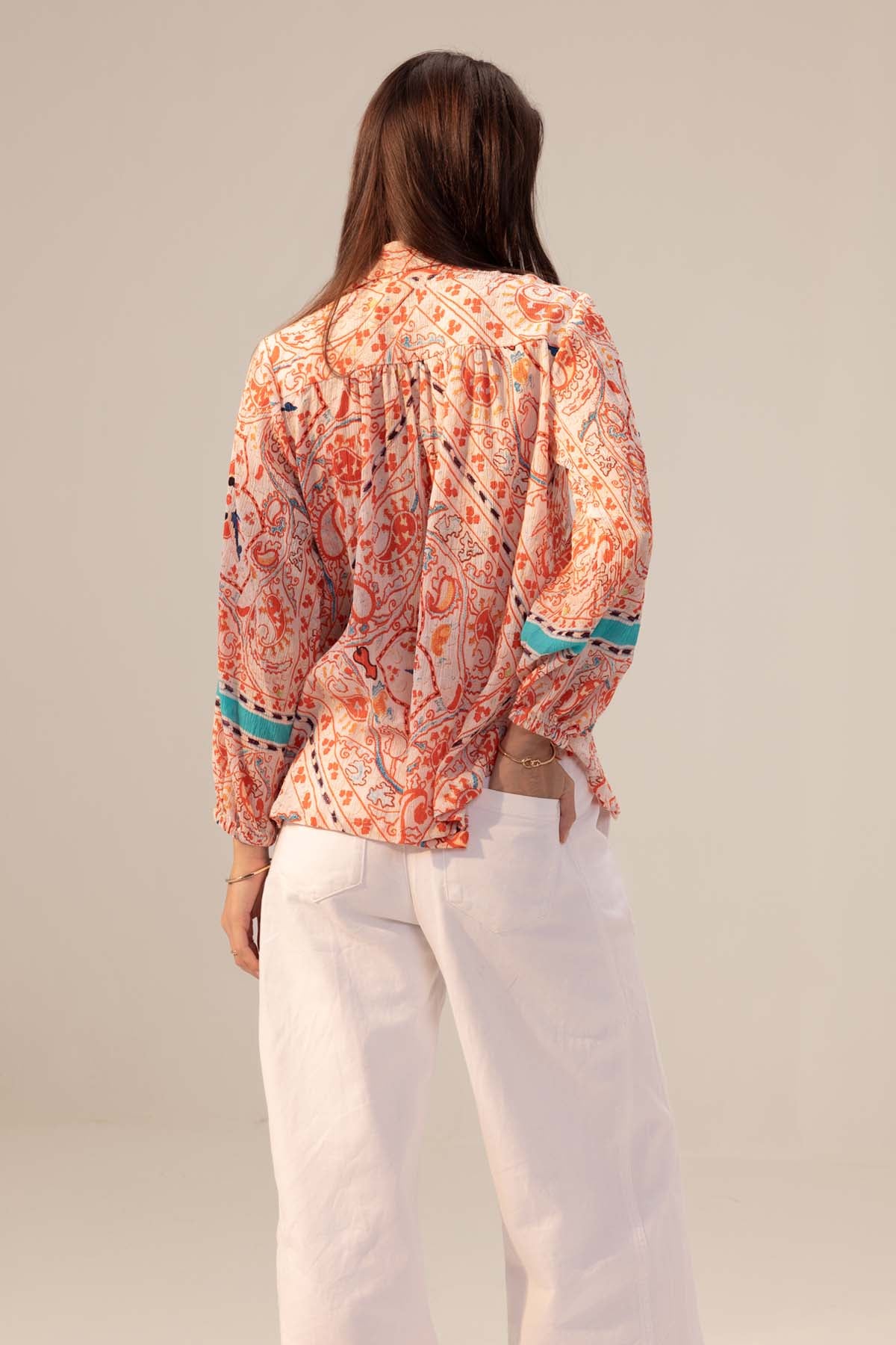 Pink Ethnic Printed Shirt