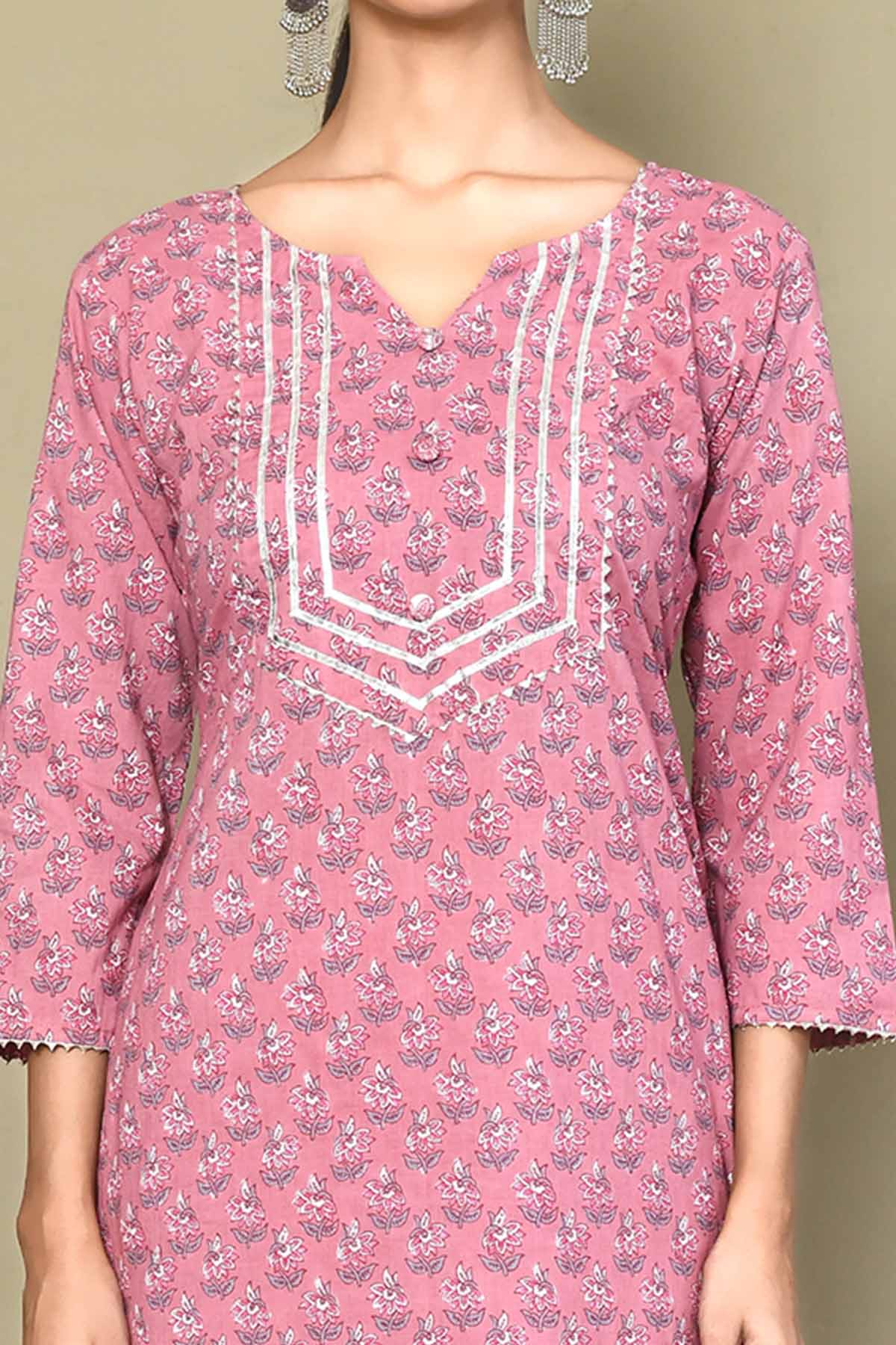 Pink Floral Printed Palazzo Set