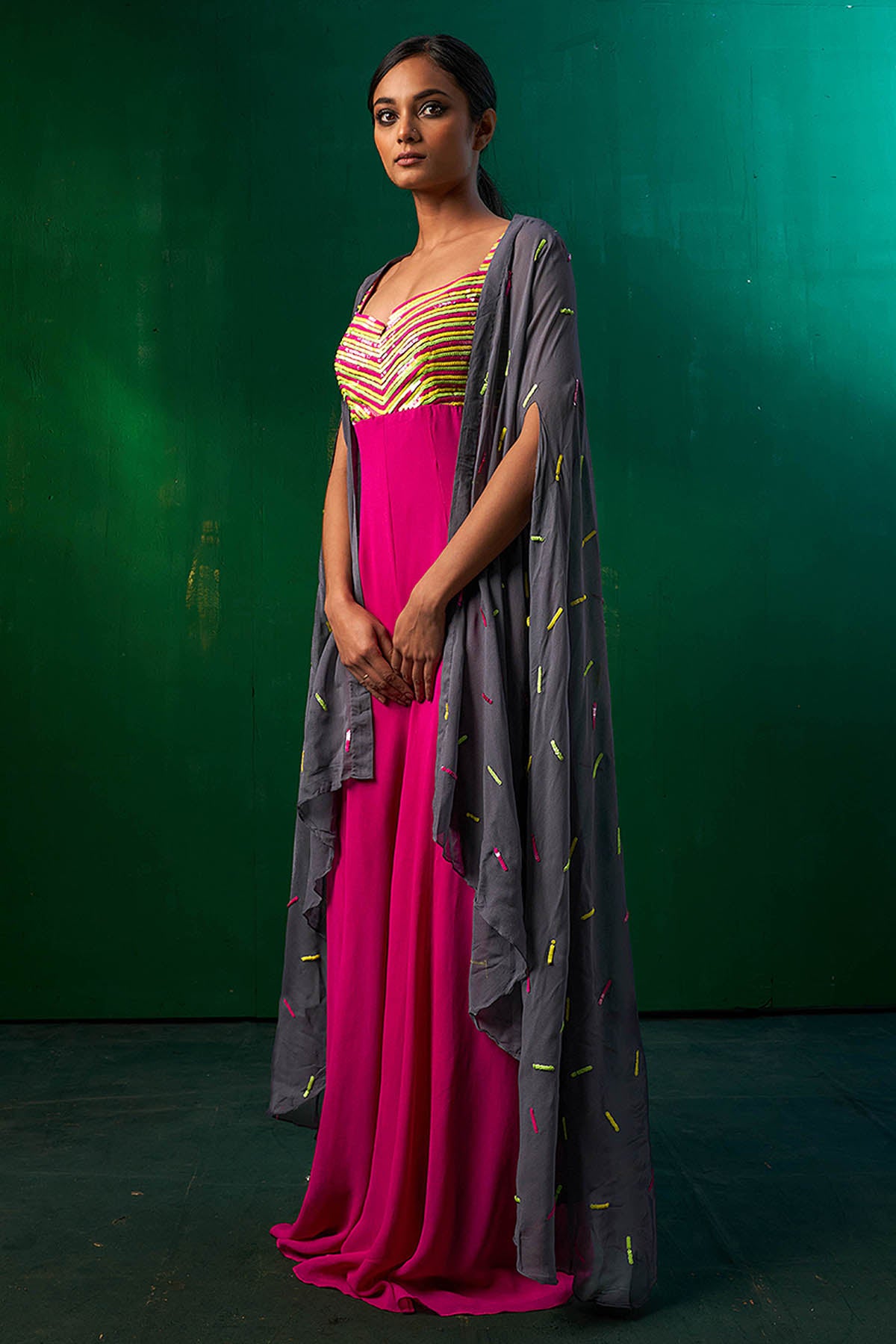 Pink Jumpsuit & Long Jacket