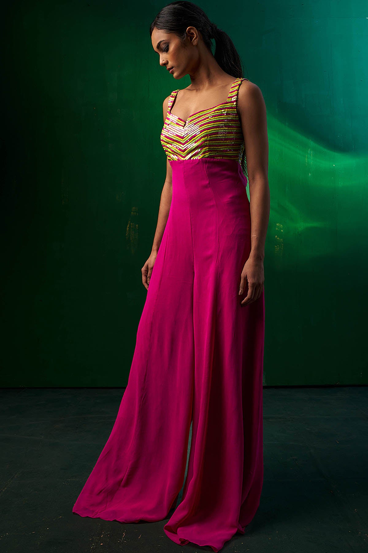 Pink Jumpsuit & Long Jacket