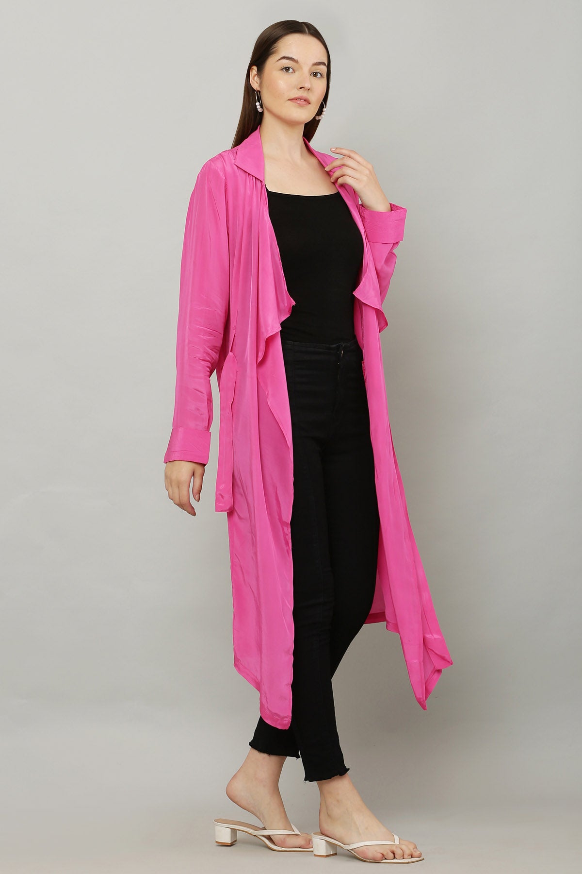 Pink Lapel Collar Overlay & Belt