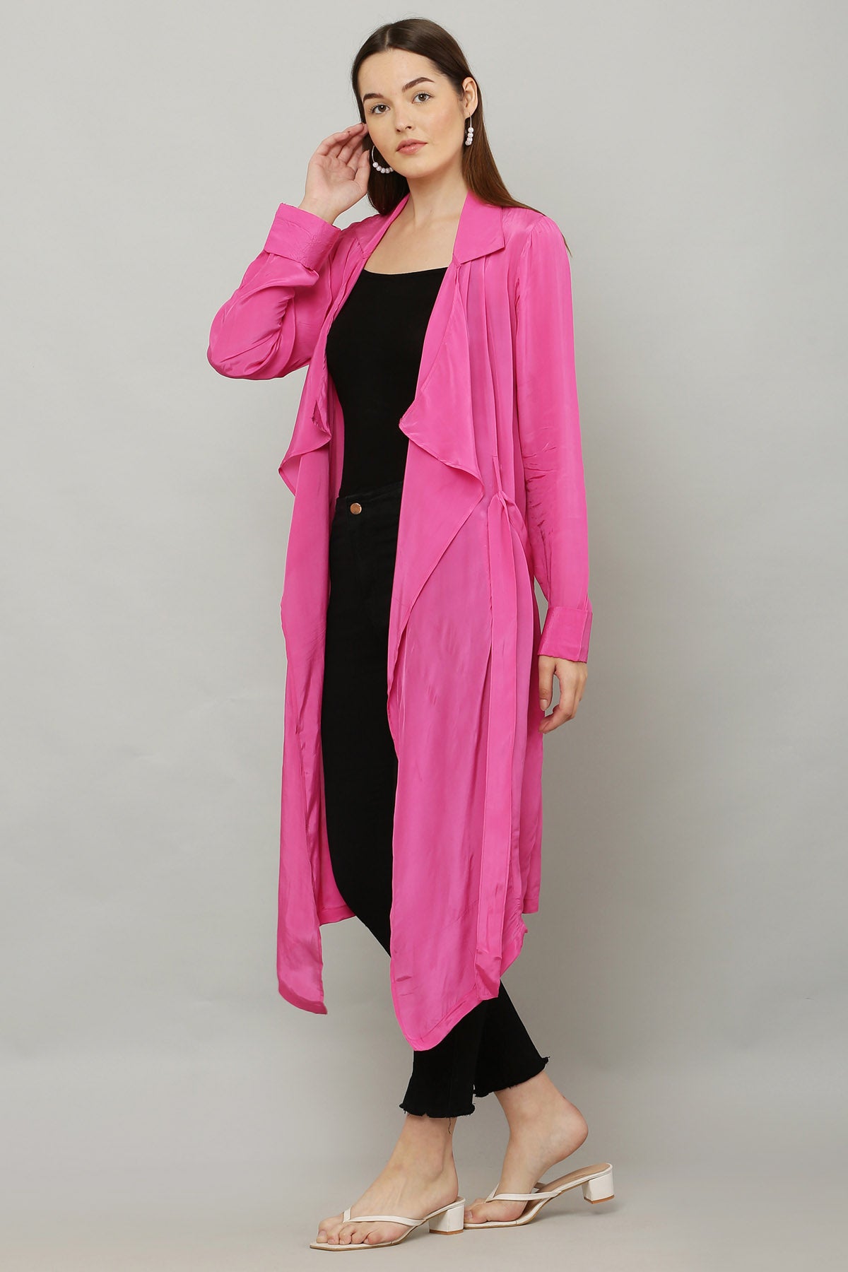 Pink Lapel Collar Overlay & Belt