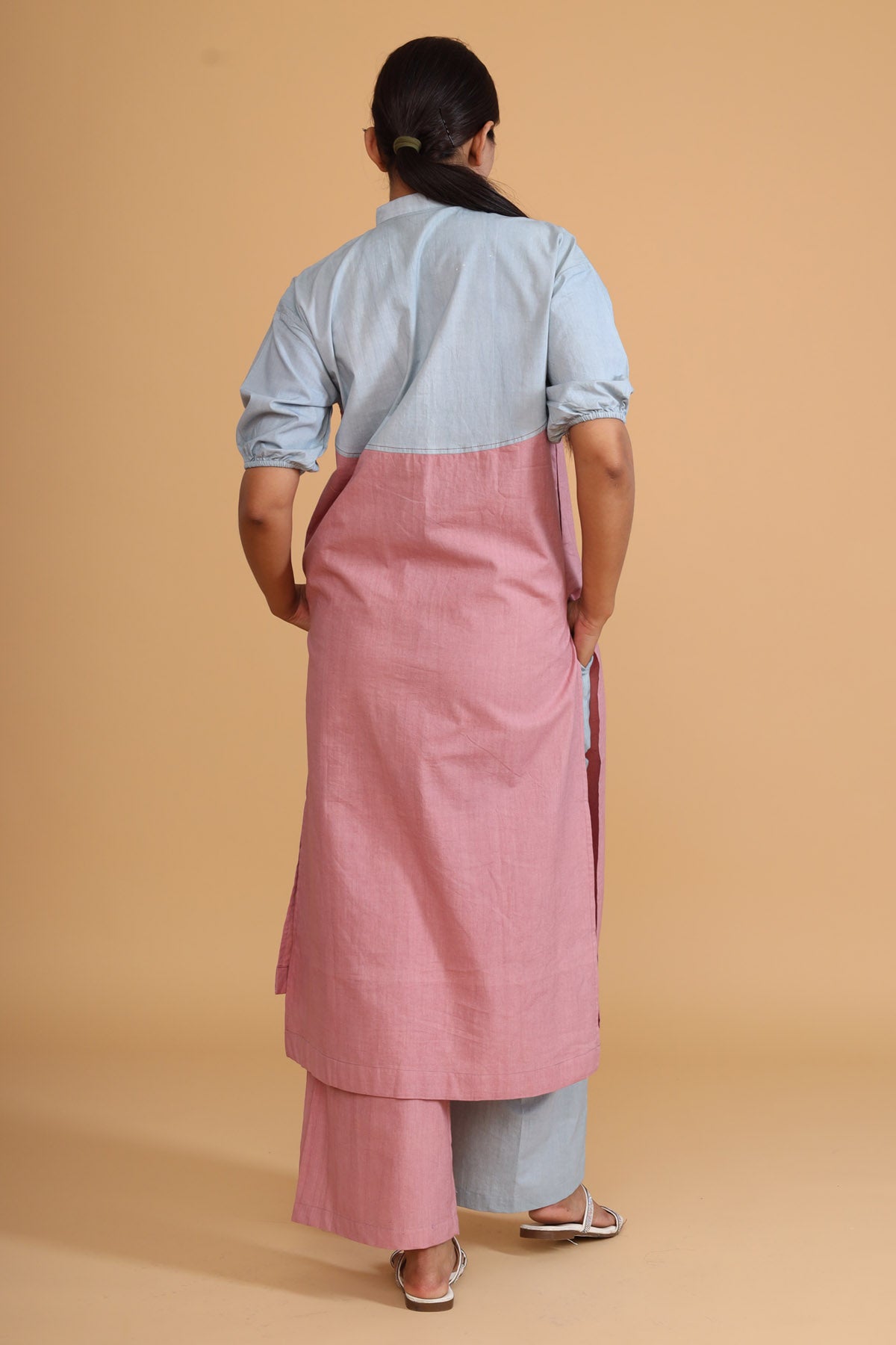 Pink Mint Double Shaded Pants