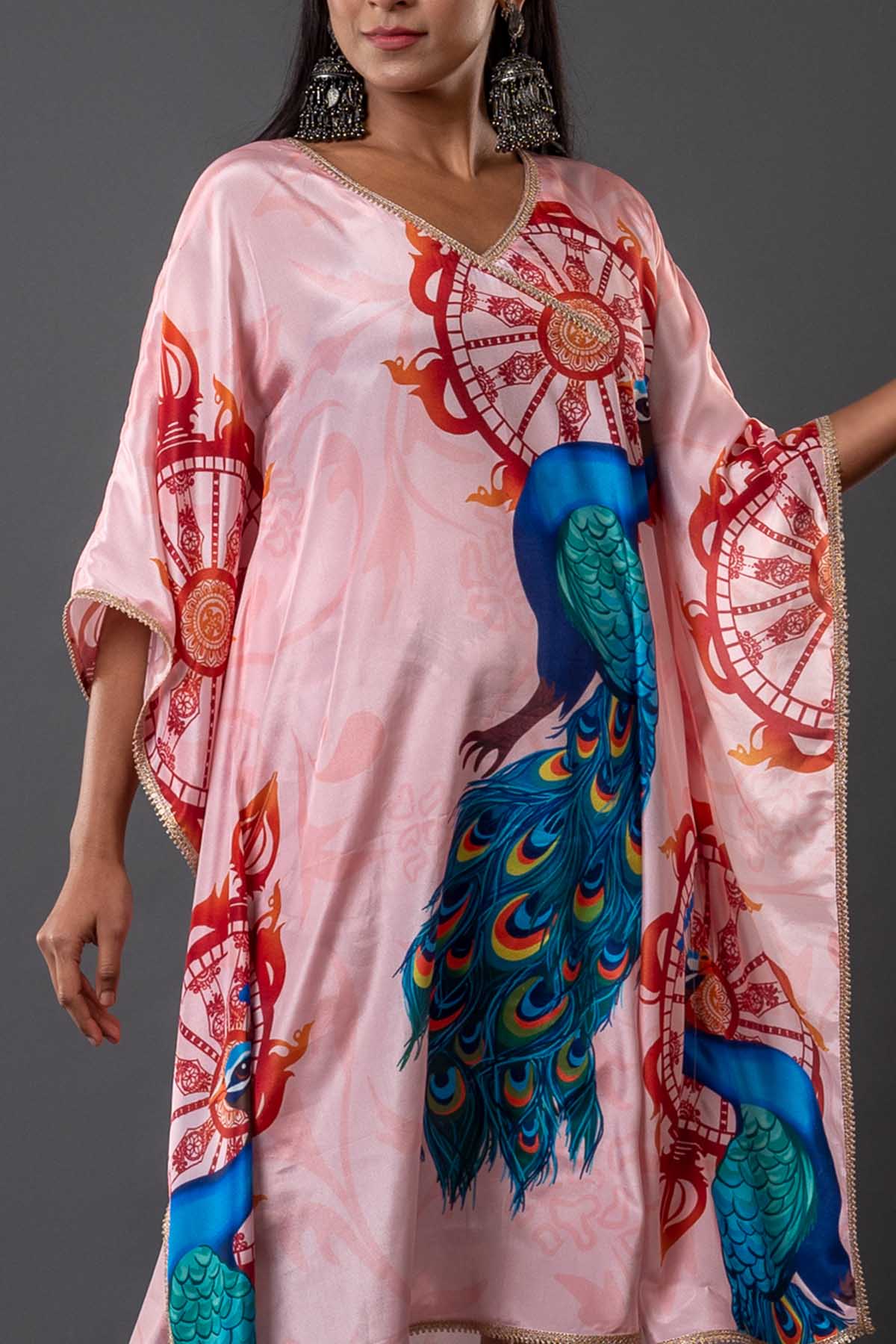 Pink Oversized Kaftan Dress