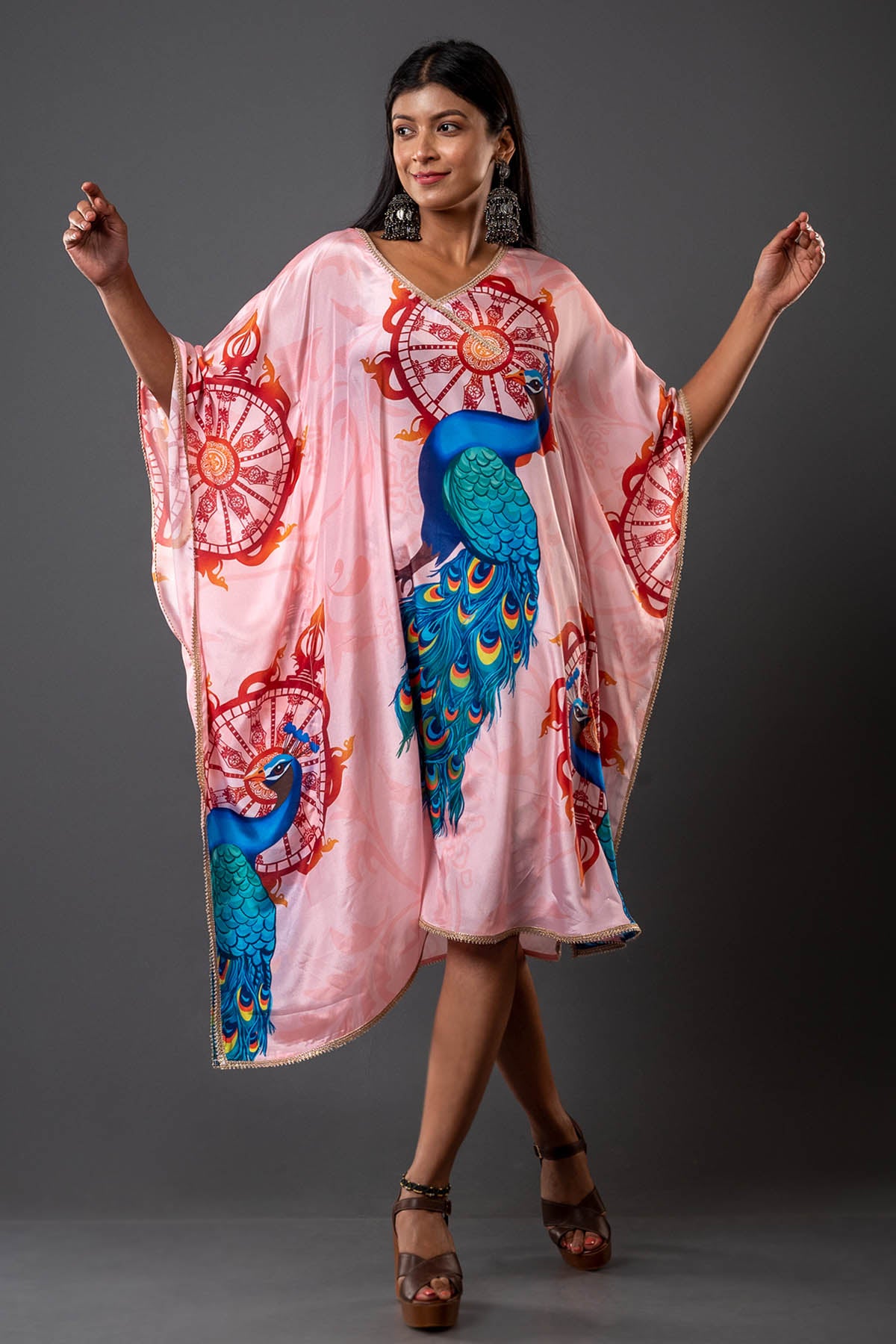 Pink Oversized Kaftan Dress