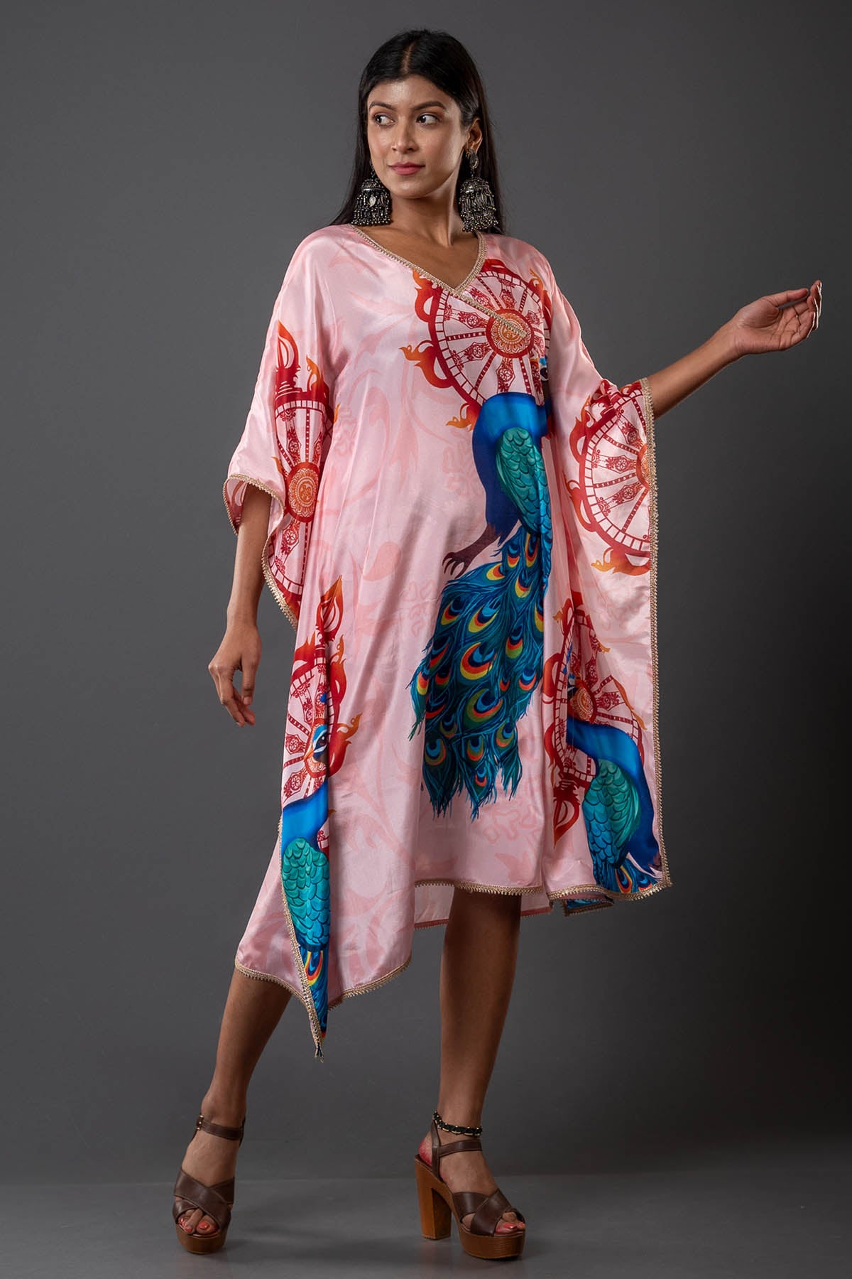 Pink Oversized Kaftan Dress