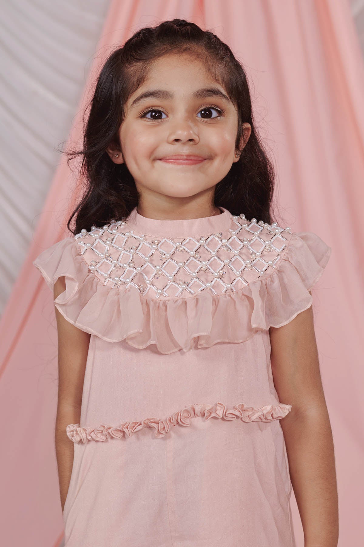 Pink Pearl Embroidered Jumpsuit