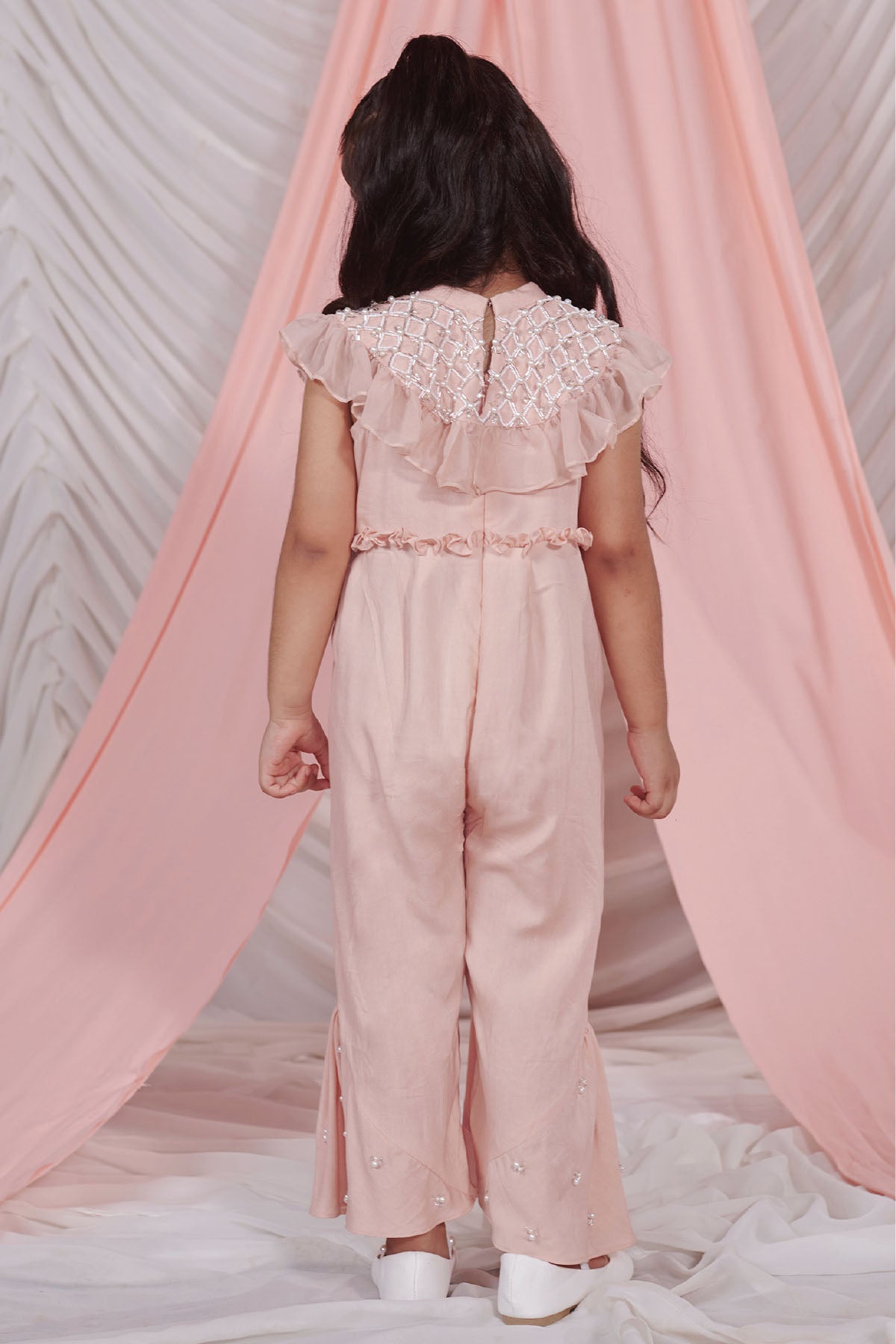 Pink Pearl Embroidered Jumpsuit