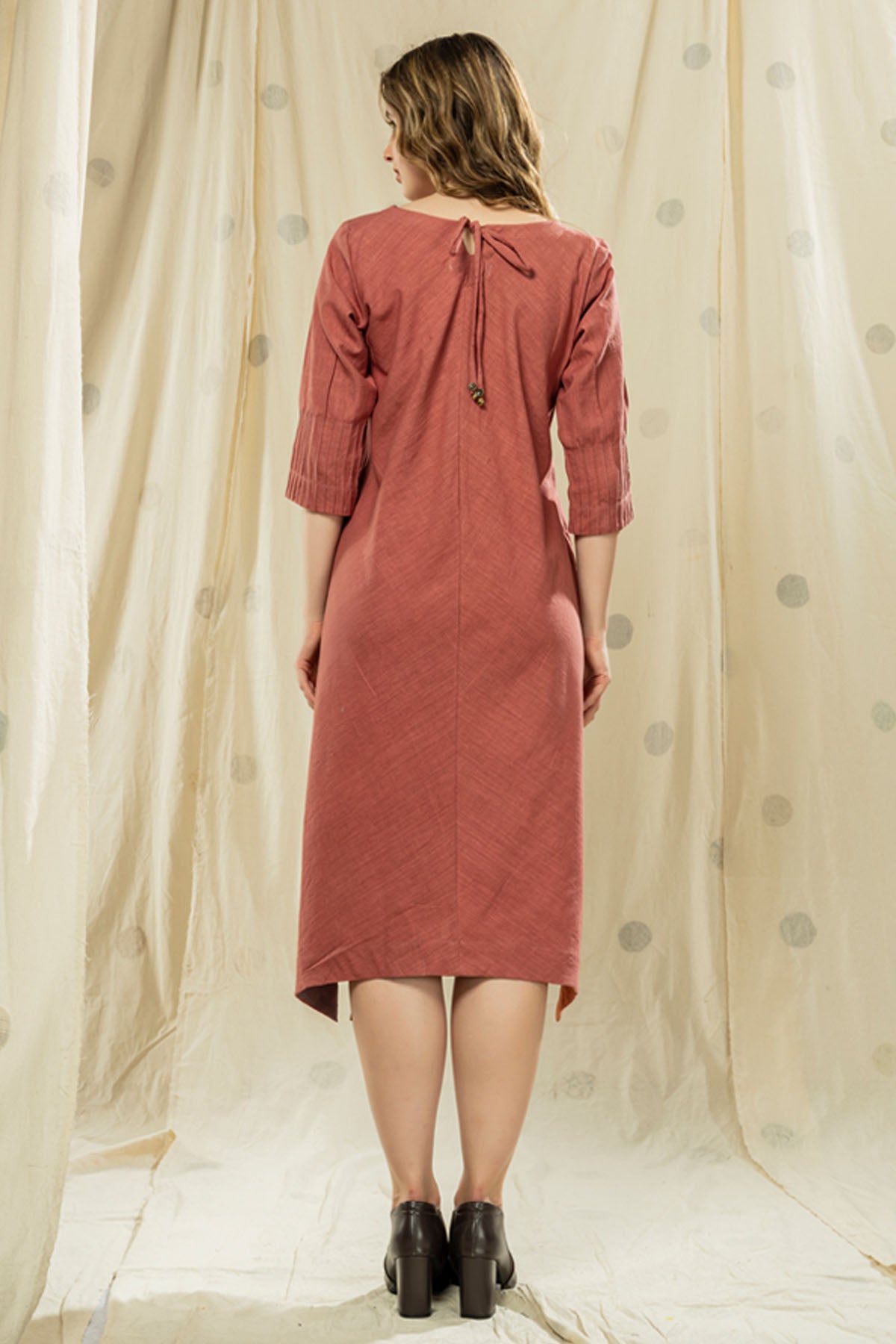 Pink Polka Dots High-Low Dress