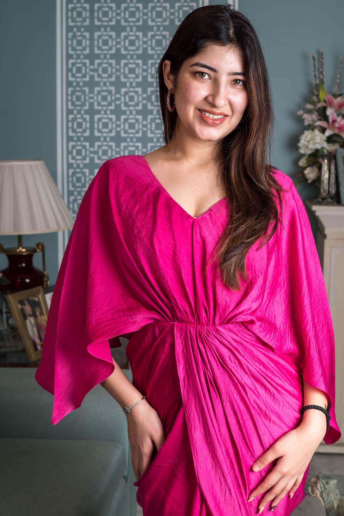 Pink Prada Silk Pleated Dress