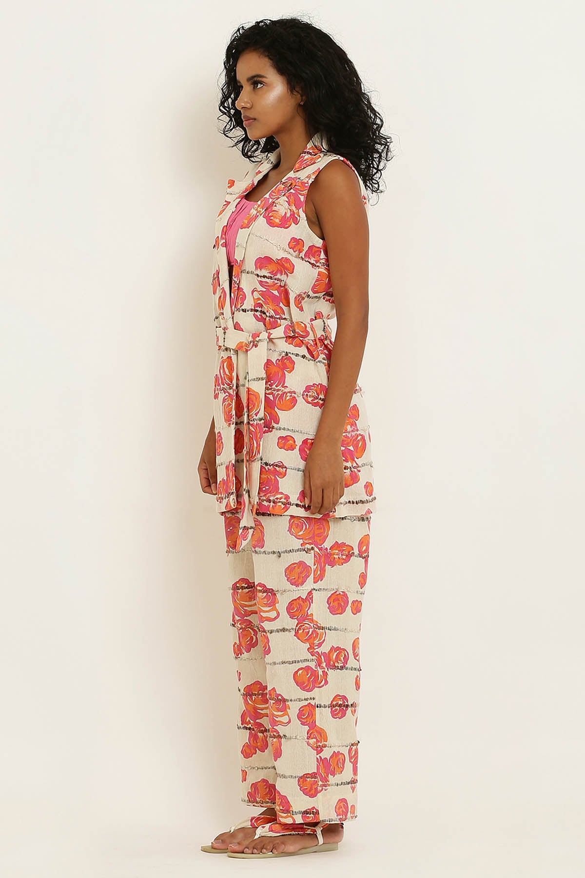 Pink Rose Cotton Co-ord Set