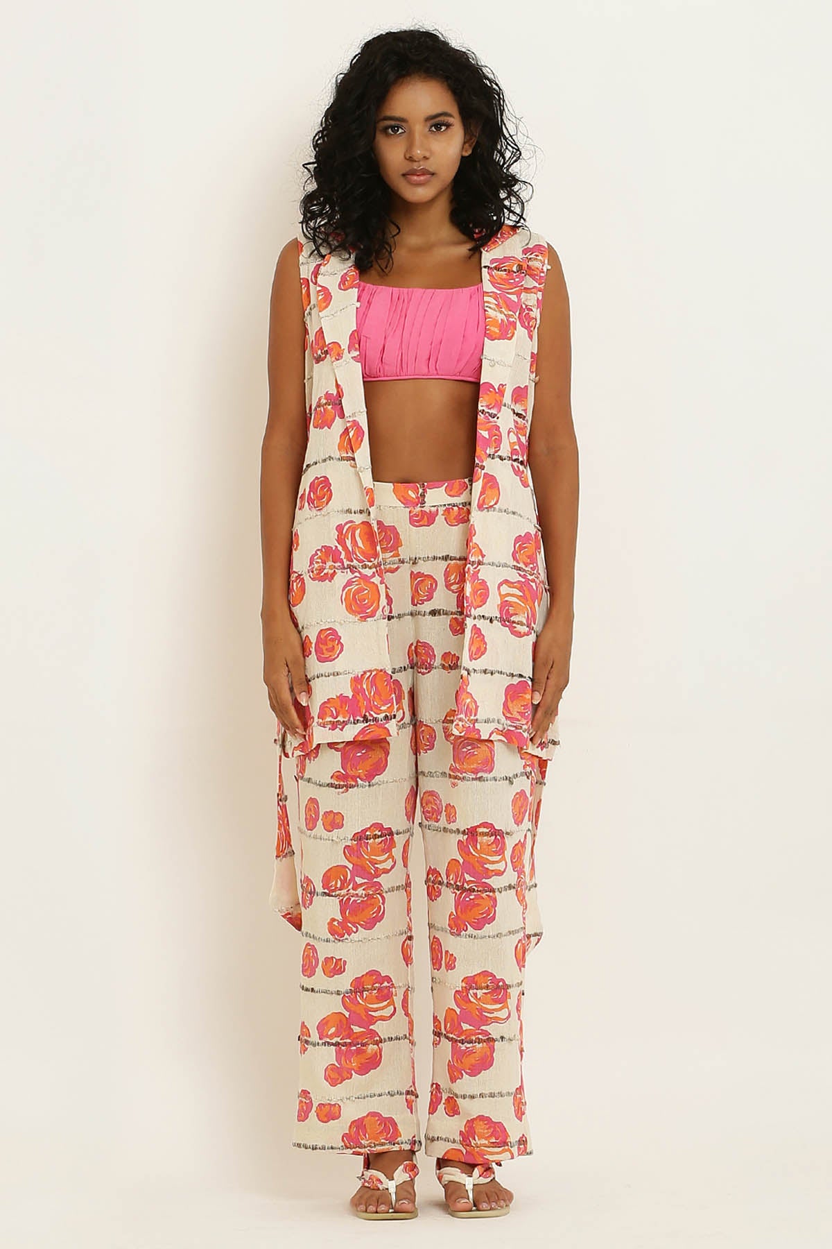 Pink Rose Cotton Co-ord Set