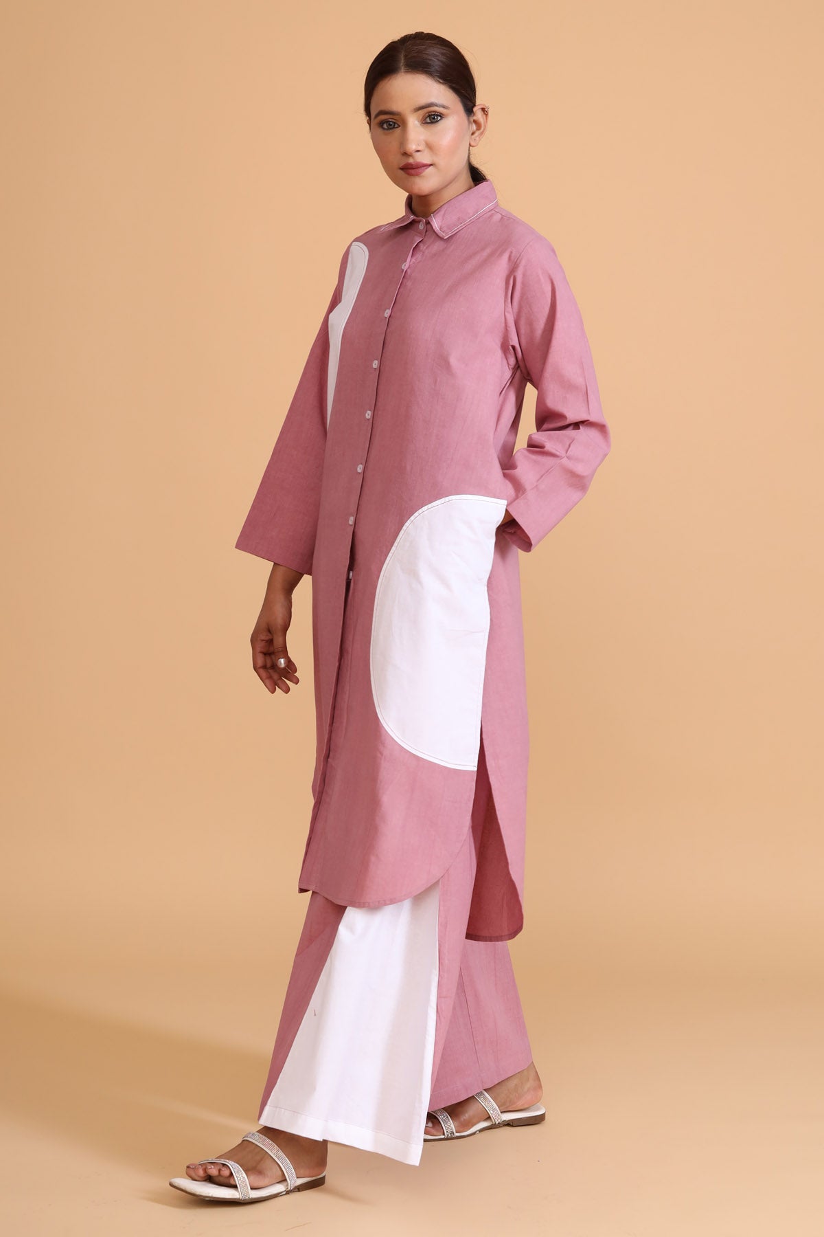 Pink Semi Circle Tunic Co-ords