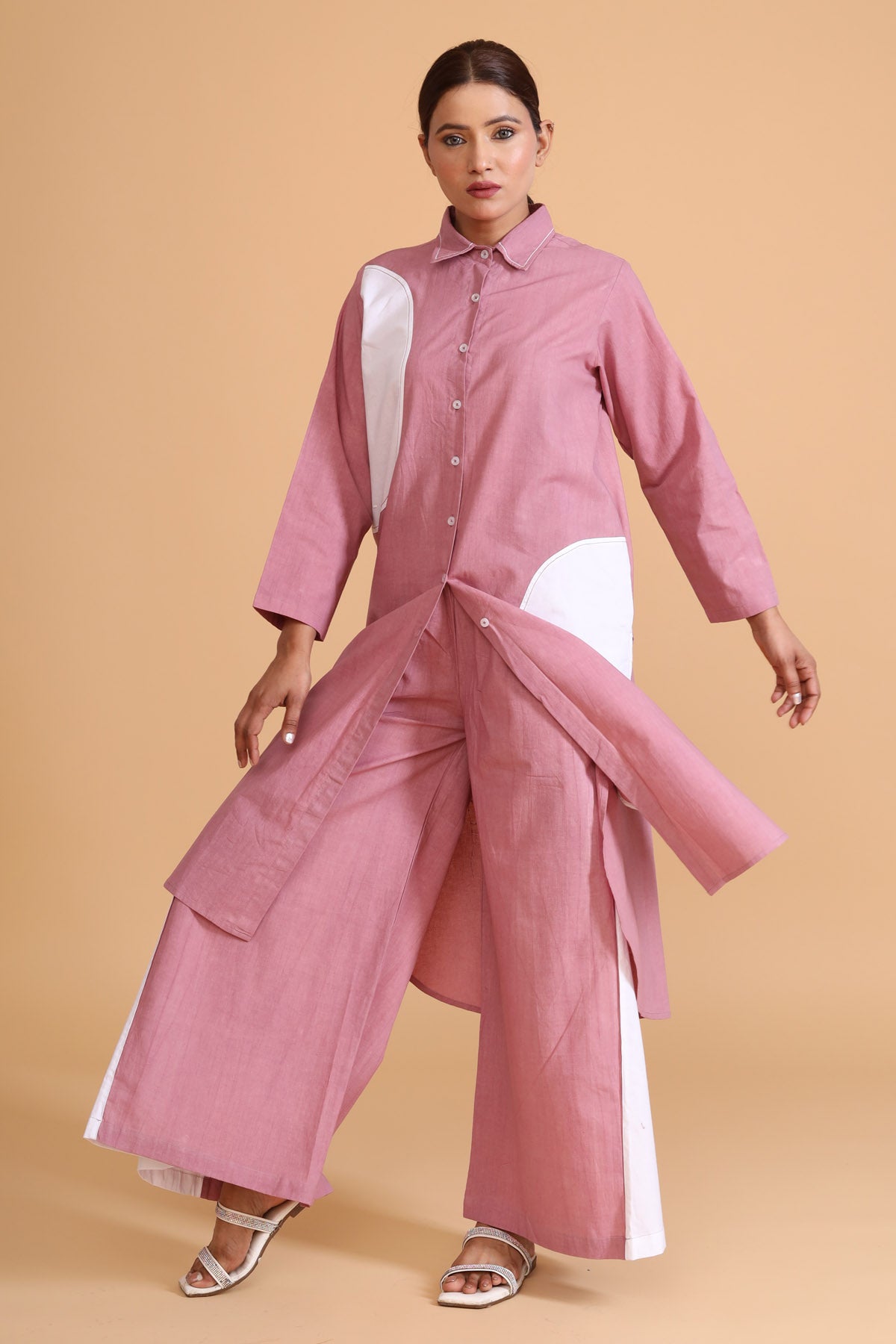 Pink Semi Circle Tunic Co-ords