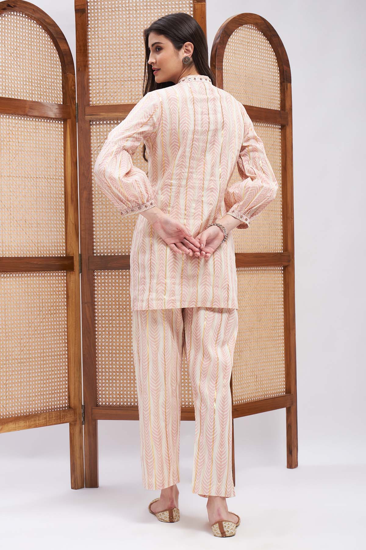 Pink Sequins & Mirror Kurta Set