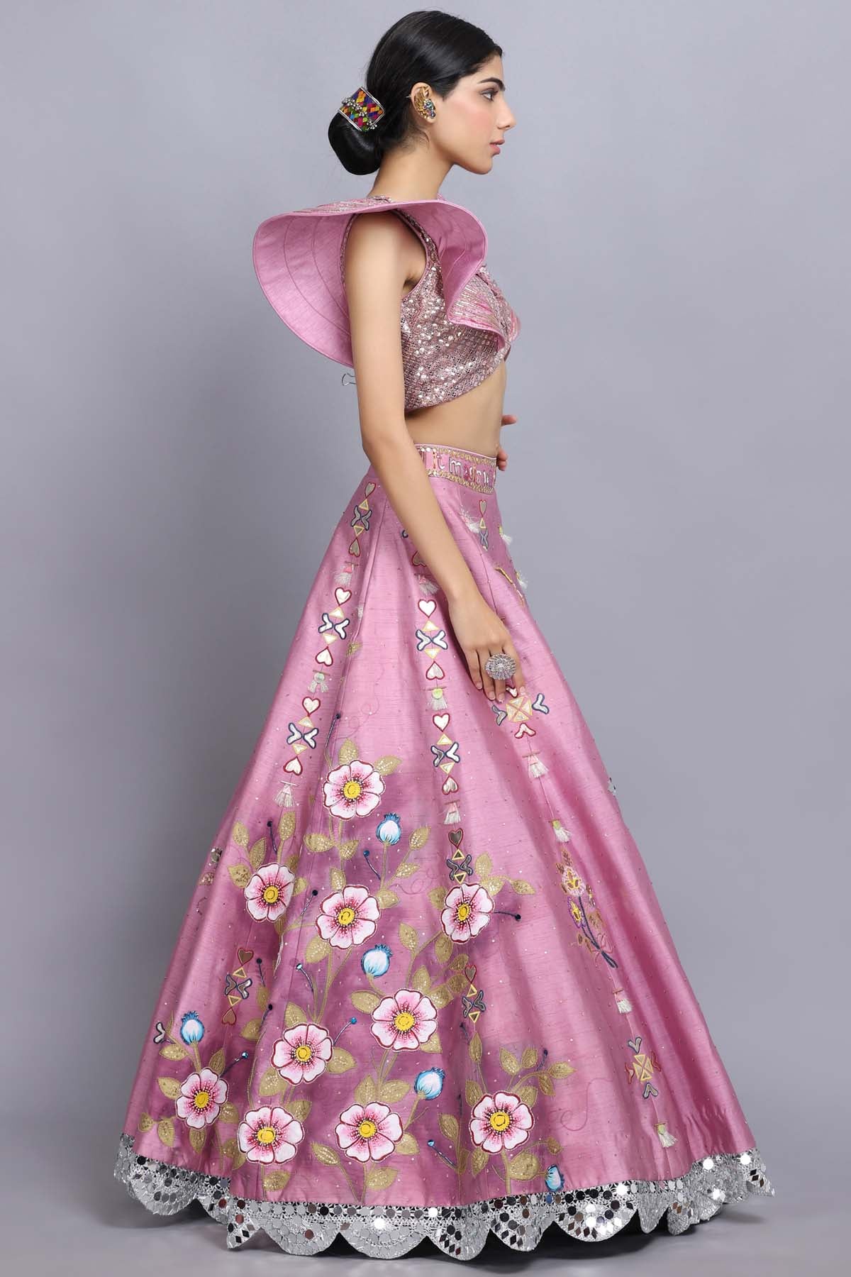 Pink Sheesha Lehenga Set