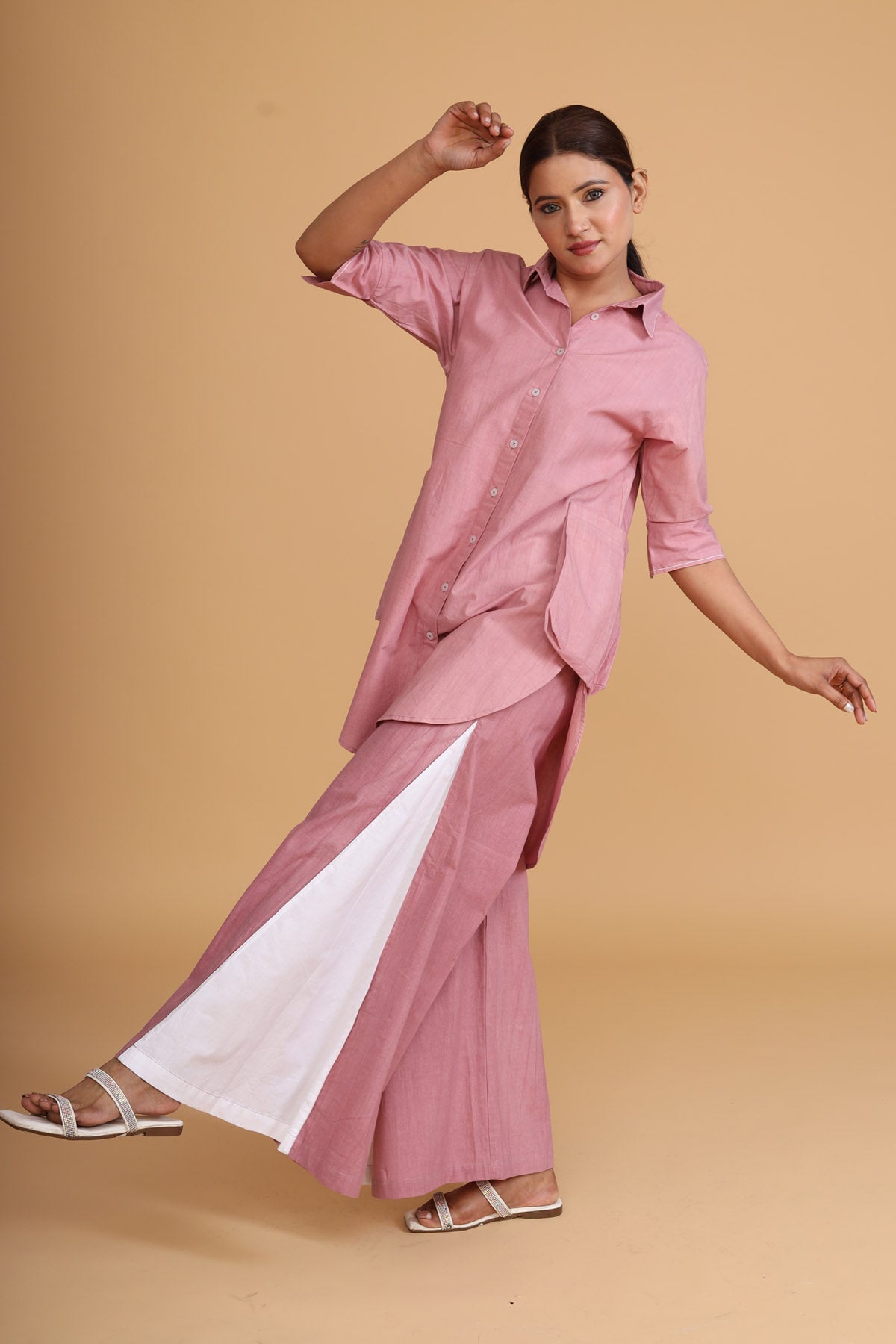 Pink Short Tunic Co-ord Set