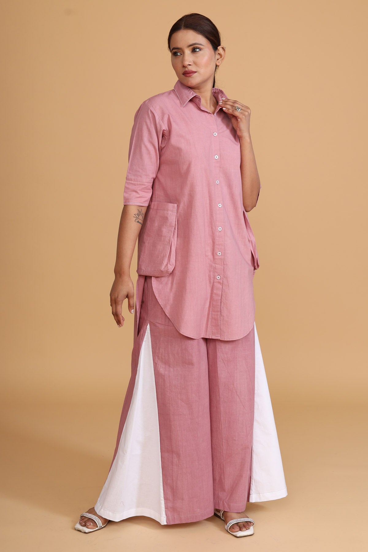 Pink Short Tunic Co-ord Set