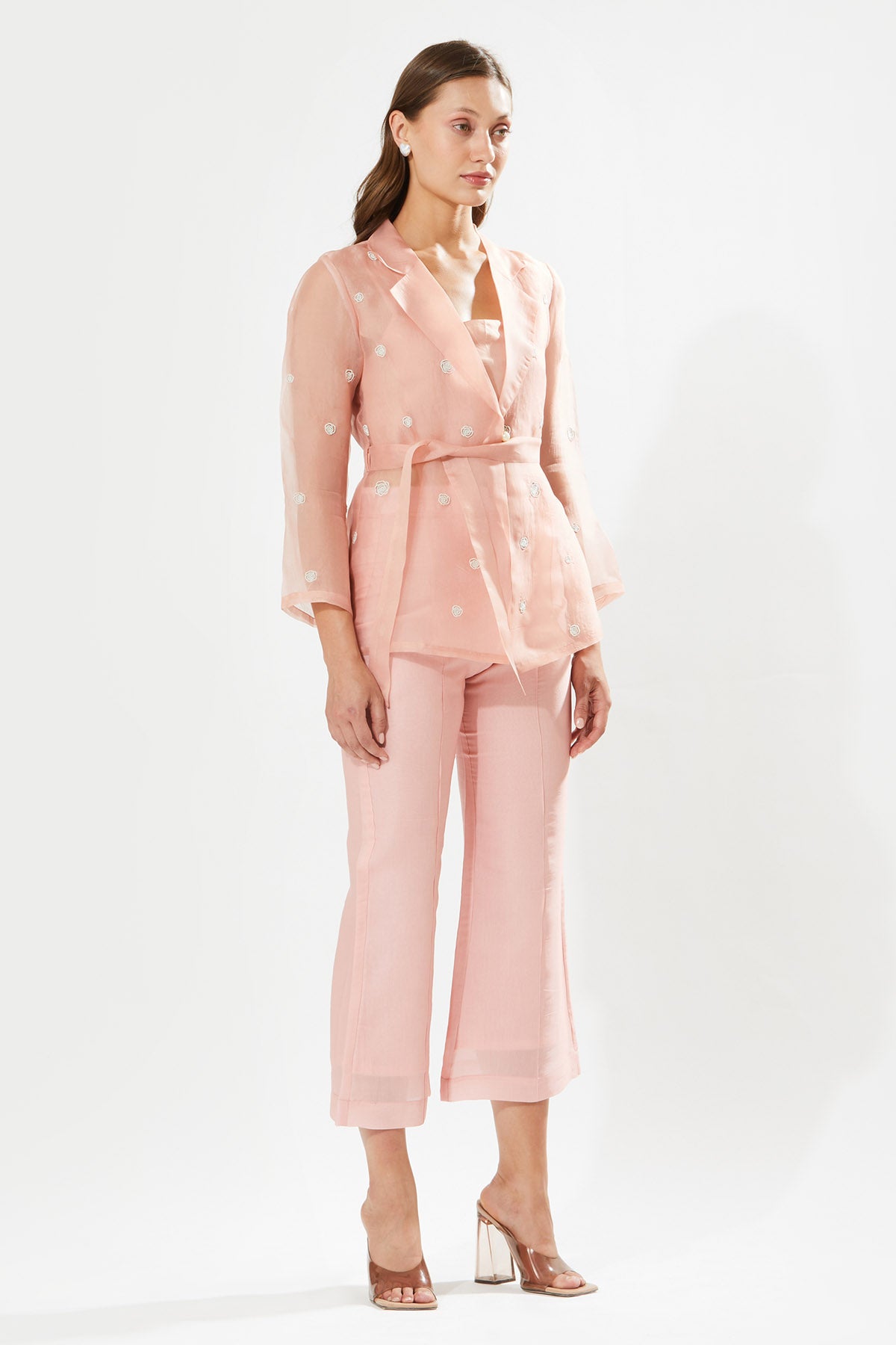Pink Silk Organza Jacket